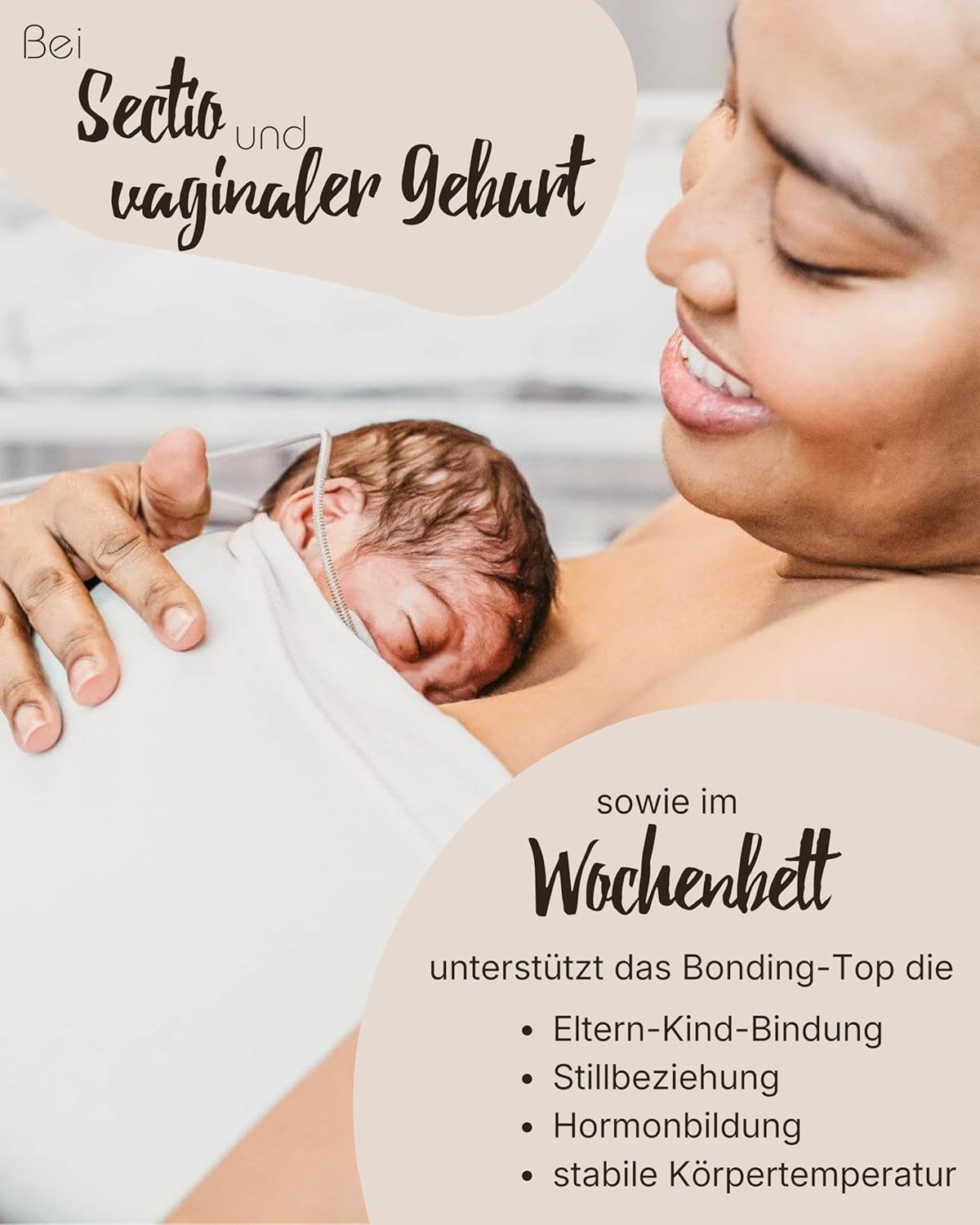 Bonding-Top für Neugeborene, L salbei
