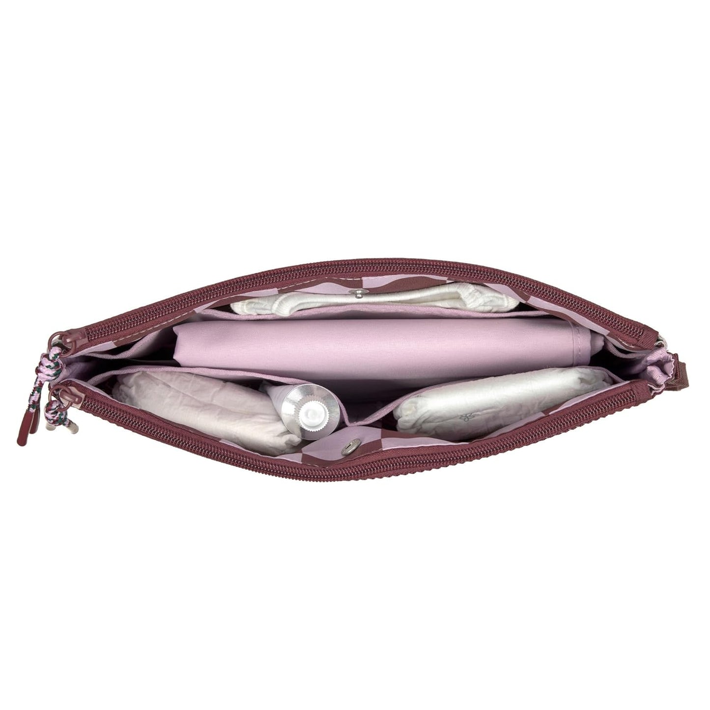 Windeltasche mit Wickelunterlage, Dunkelrot