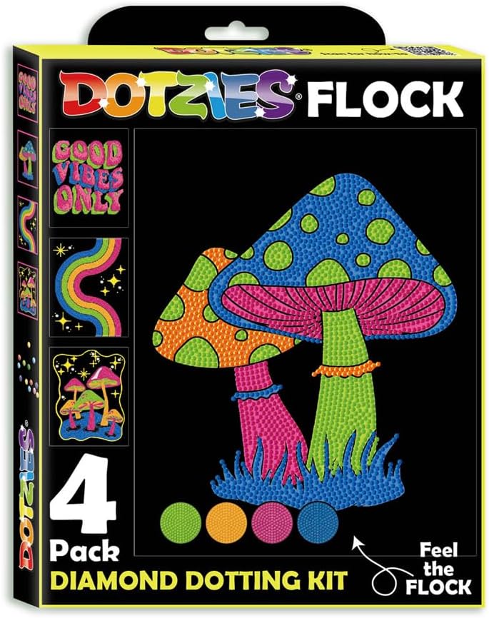 Neon Flock Diamant-Malset für Erwachsene