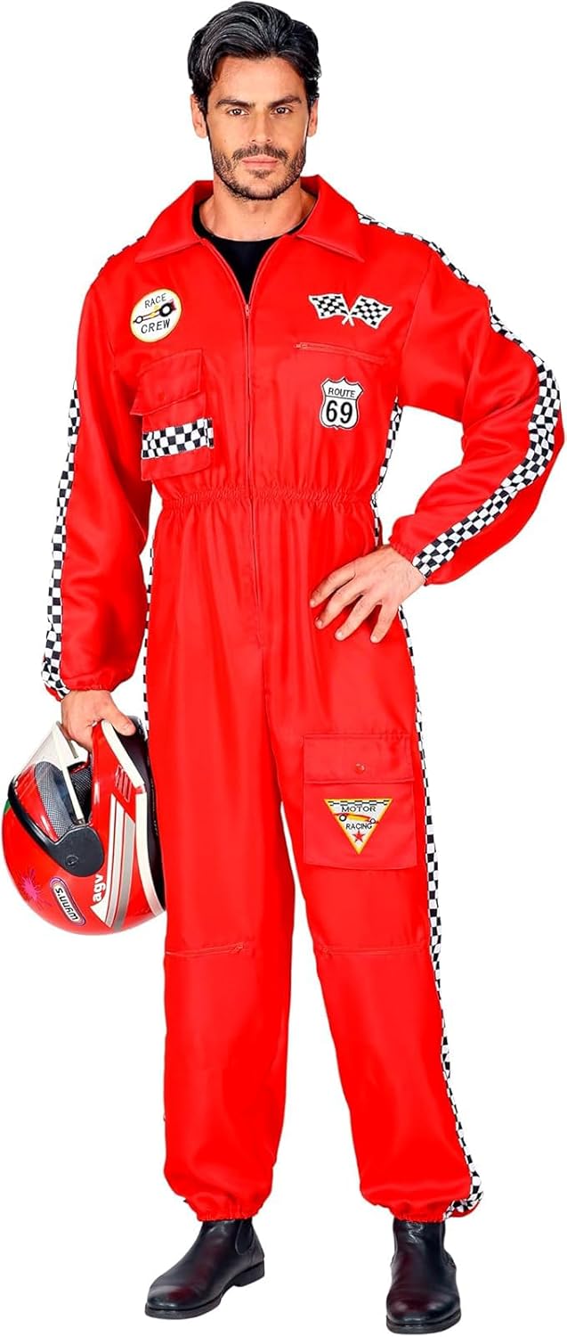 Rennfahrer Jumpsuit, Rot S