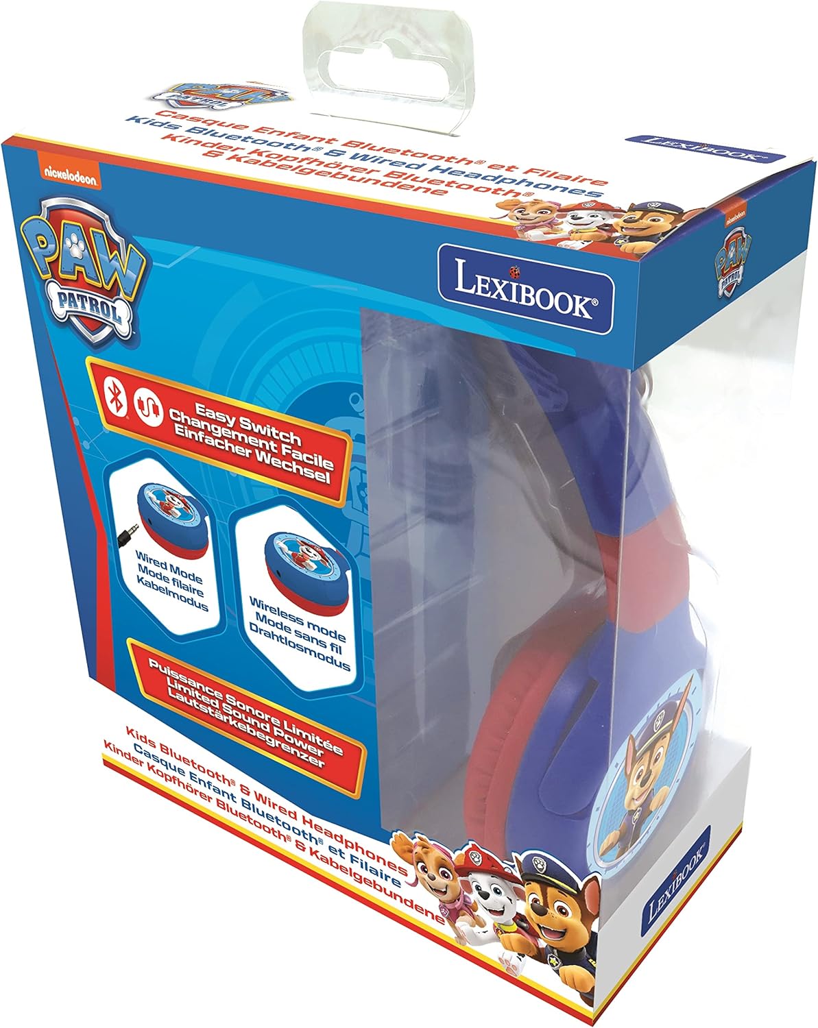 2-in-1 Bluetooth-Kinderkopfhörer Paw Patrol, Paw Patrol