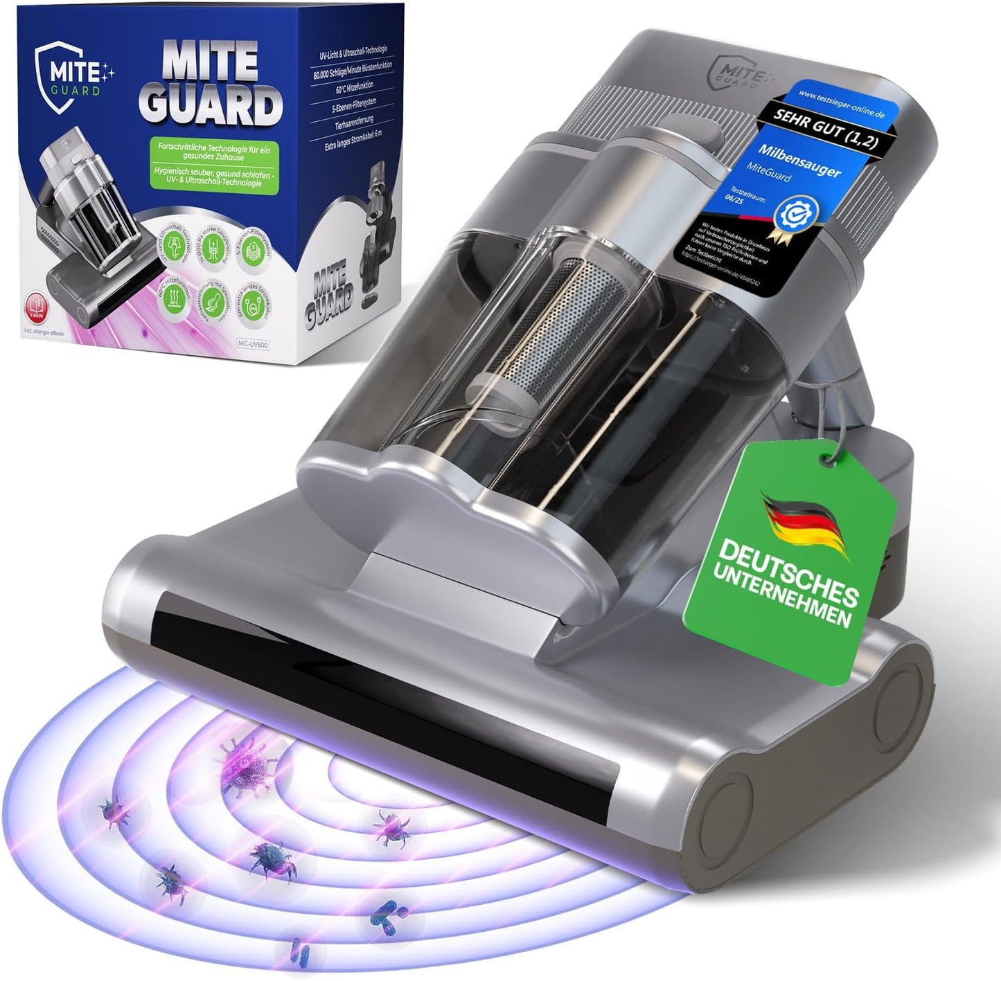 Milbensauger für Matratzen & Polster mit UV-Licht