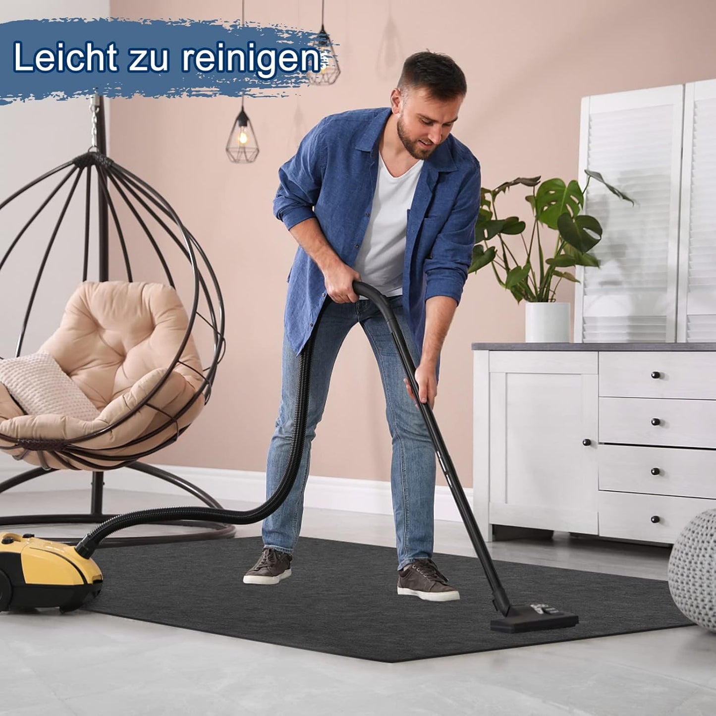Bodenschutzmatte für Bürostühle, 140x90 cm, Dunkelgrau 140 x 90 cm