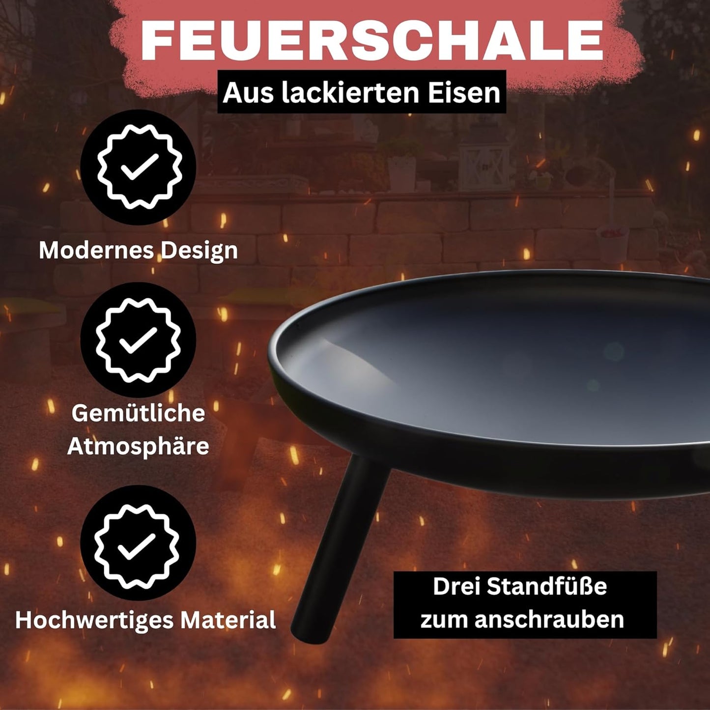 Feuerschale mit Griffen