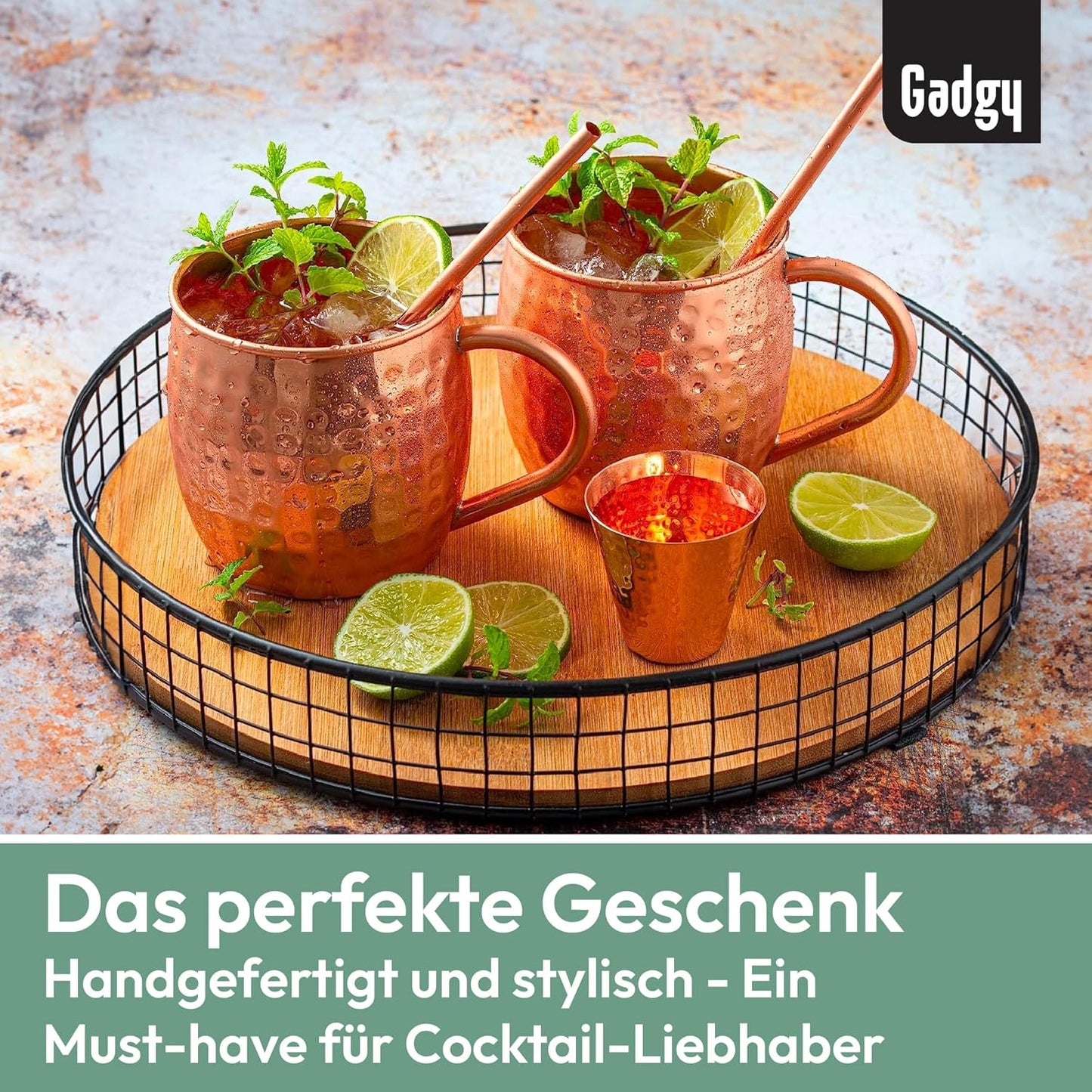 Multi Moscow Mule Cocktailgläser-Geschenkset, 9-teilig, Multi