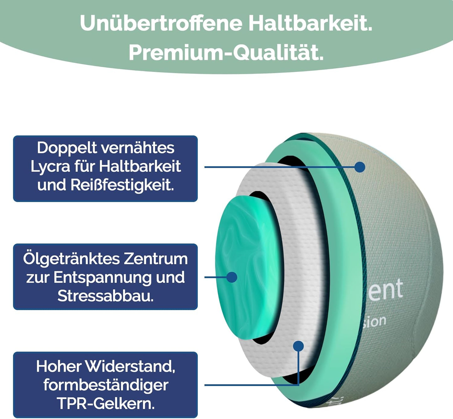 3er-Set Gel-Stressball, Rosé, Mintgrün, Pflaume