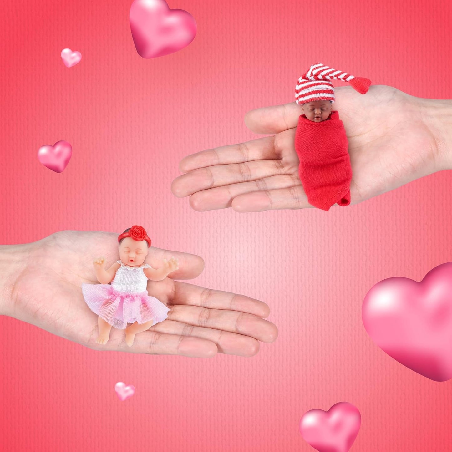 Überraschungskapsel mit 2 Mini-Babypuppen, Baby Sweet Hearts Serie 1