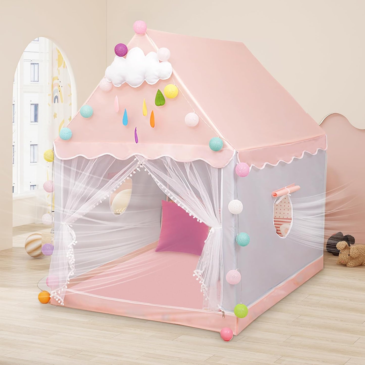 Kinderzelt mit Lichterkette