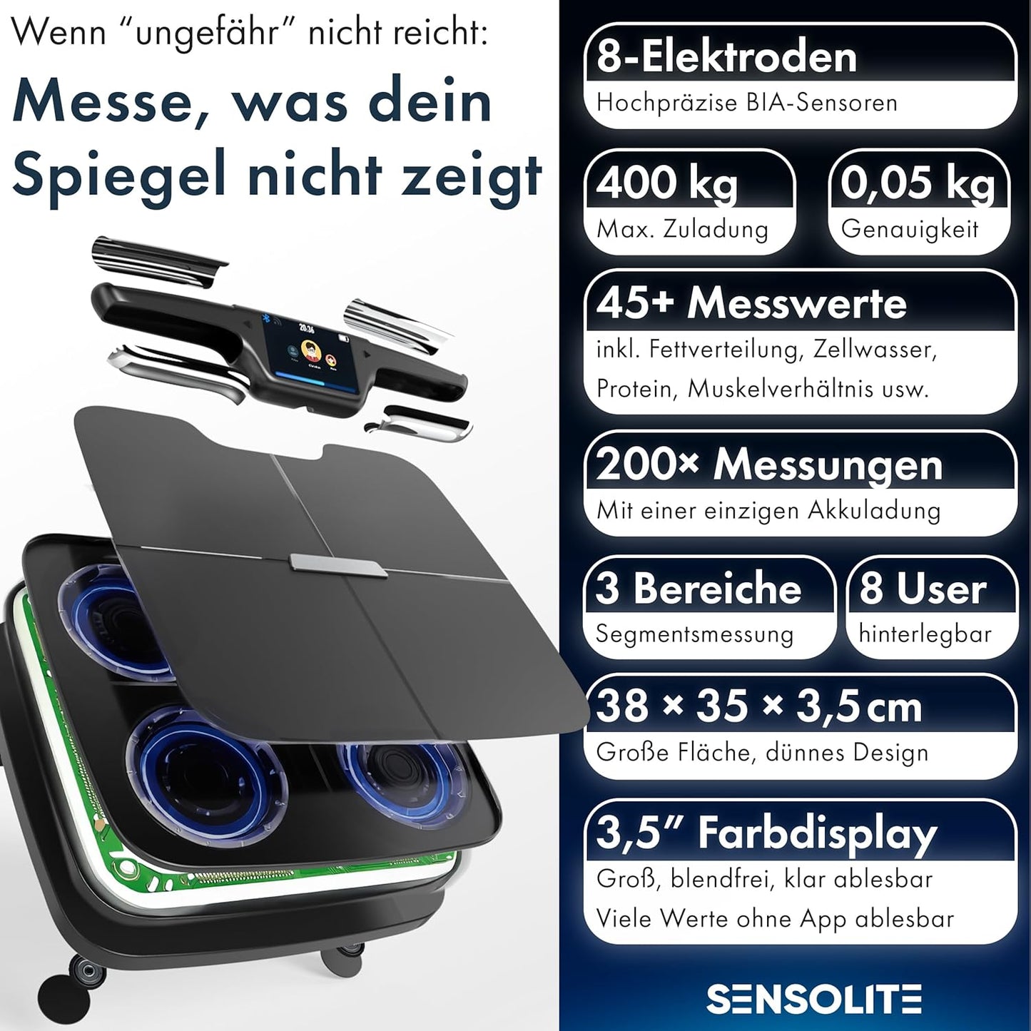 Personenwaage mit Körperfettanalyse