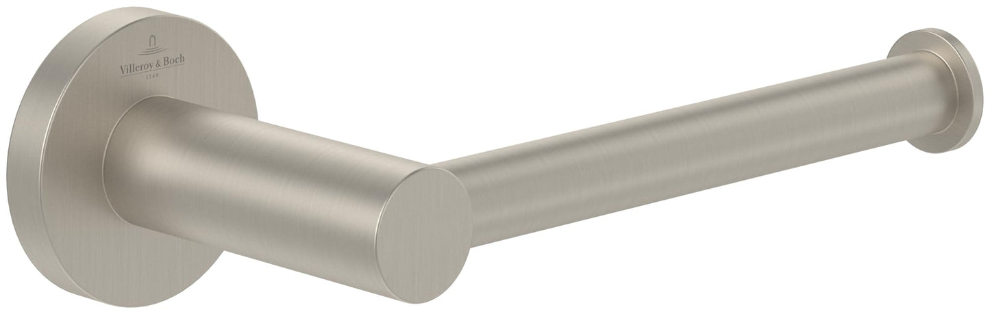 Elements - Tender Toilettenpapierhalter ohne Deckel, 177 x 83 x 54 mm, Brushed Nickel Matt ohne Deckel rund