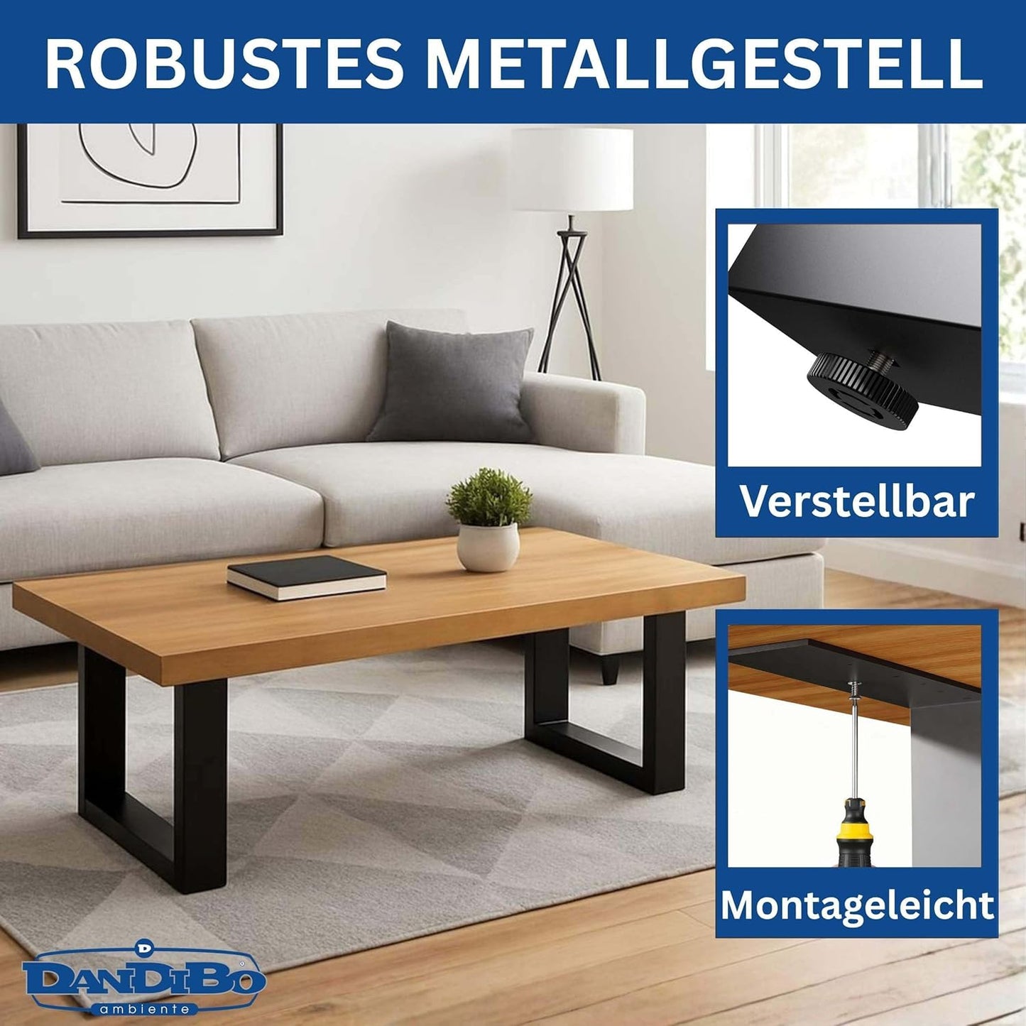 2-teiliges Bankgestell-Set 96663, 43 x 40 cm