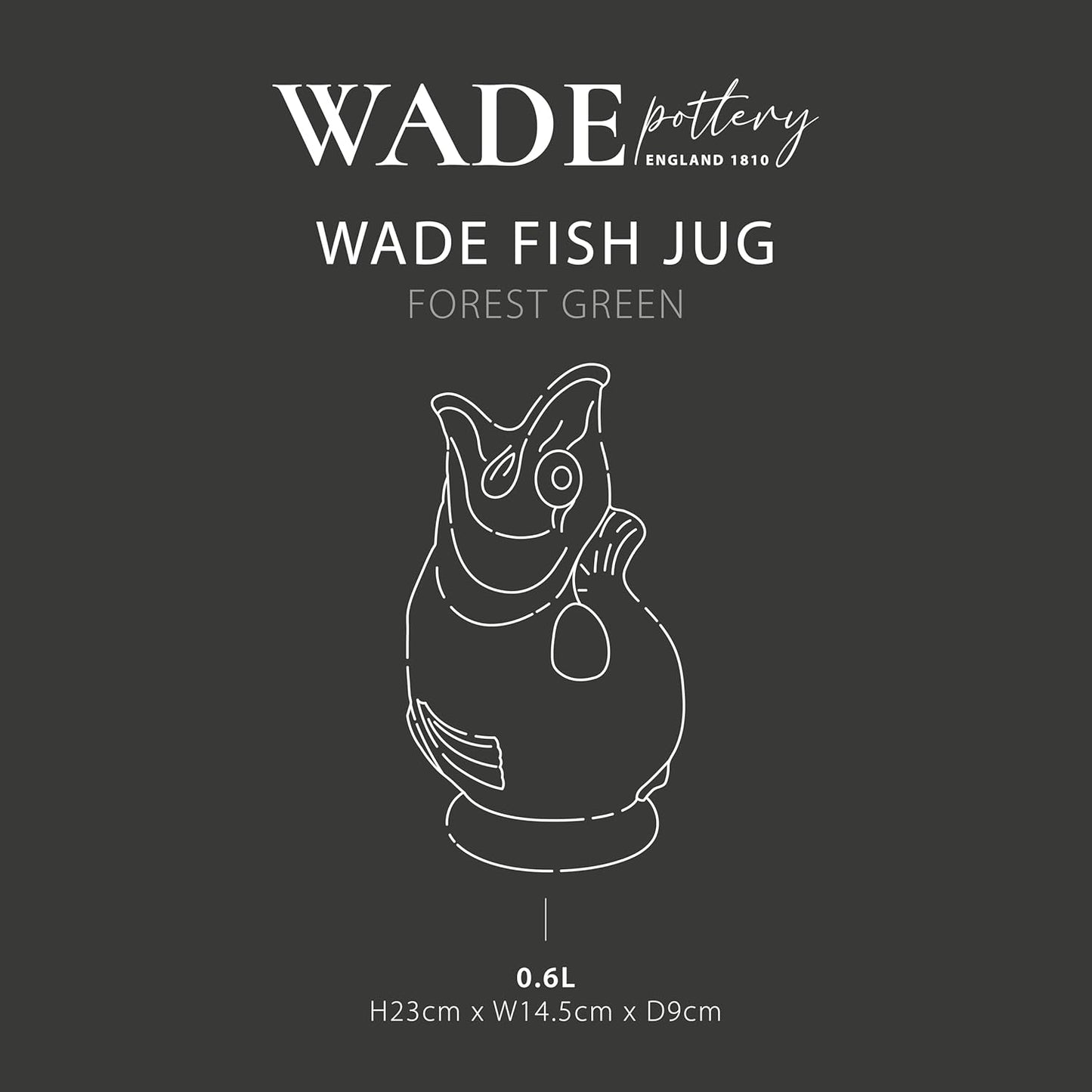 Fischkrug mit Gluckergeräuschen, WA967802GRN, 0.6L Waldgrün