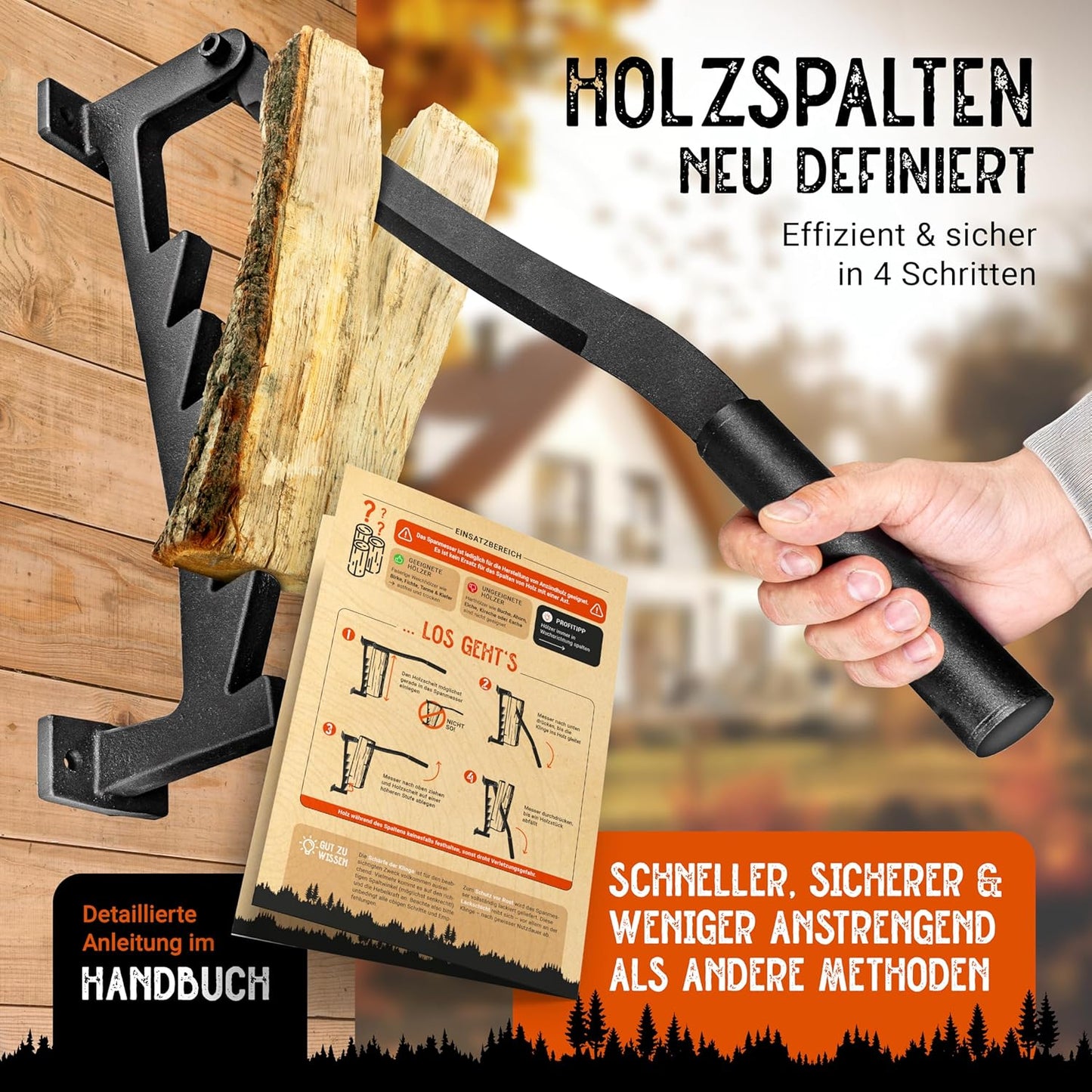 Holzspalter zur Wandmontage