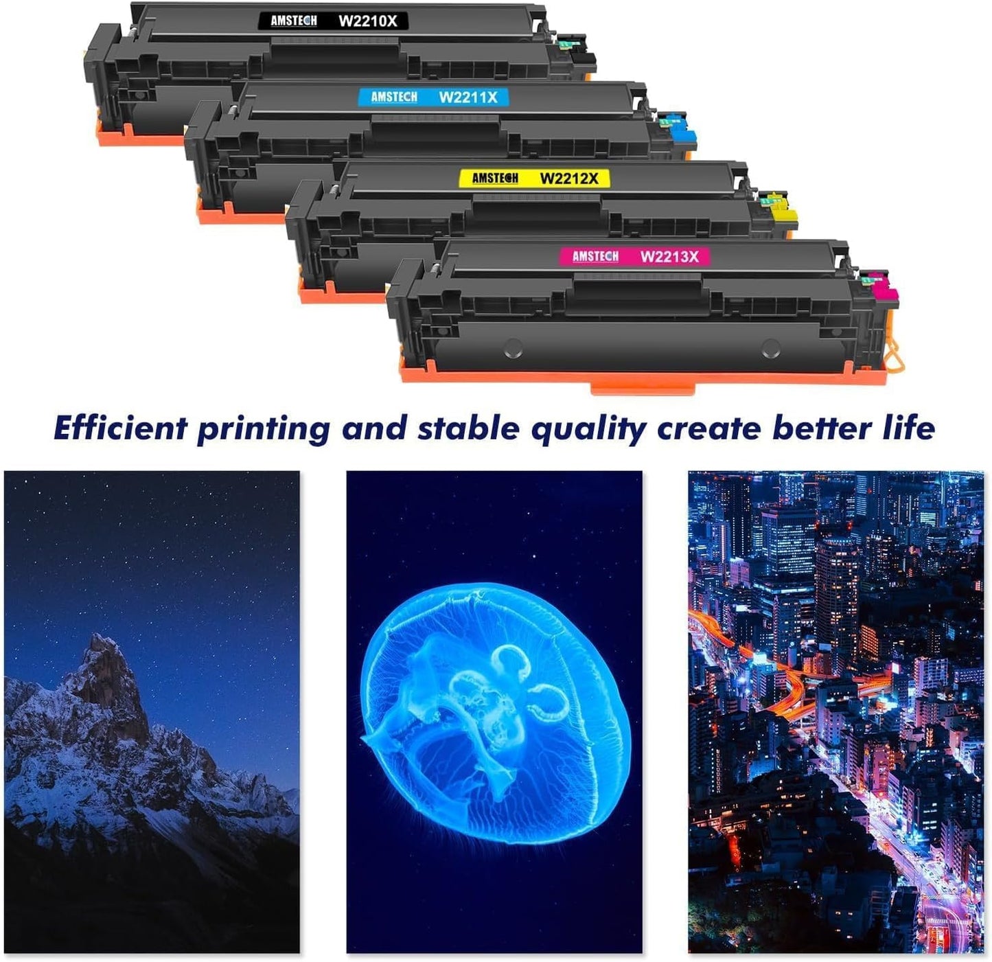 Ersatz-Toner für HP Laserjet Pro MFP M283fdw, 207X-4PK-colour-WC