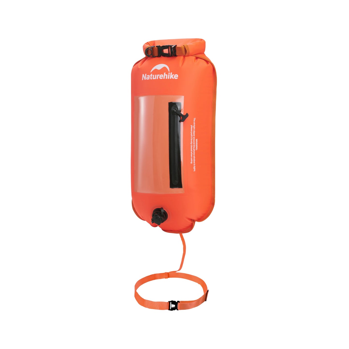 Schwimmboje mit verstellbarem Hüftgurt und Handyfach, Orange18l/Upgrade