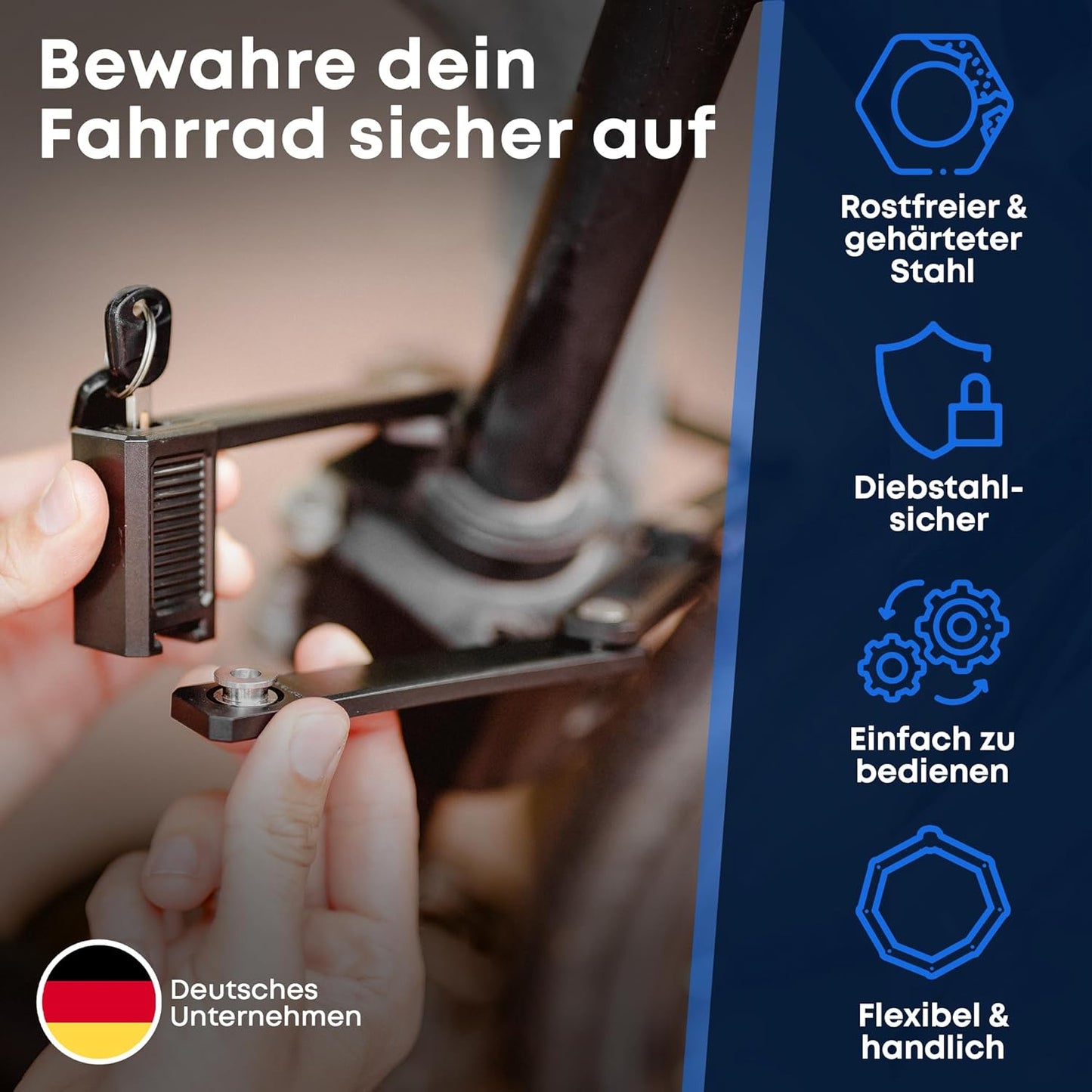 Tour De Force Faltschloss, Black 63 Cm Key