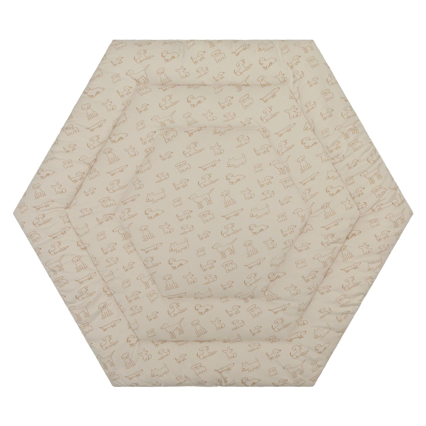 Einlage für 6-Eck Laufstall, Hund Beige