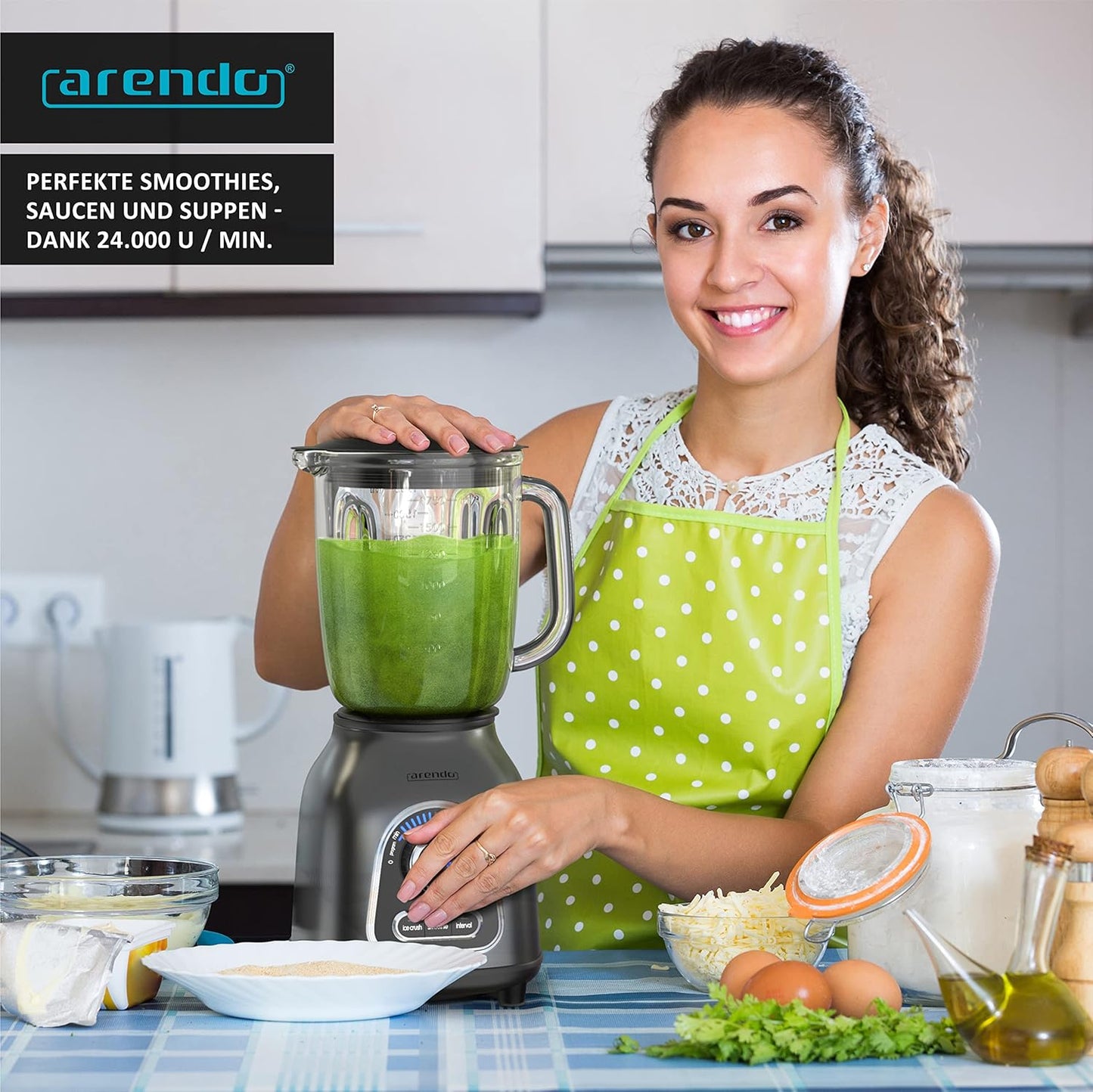 Standmixer mit Glasbehälter, A: Cool Grey