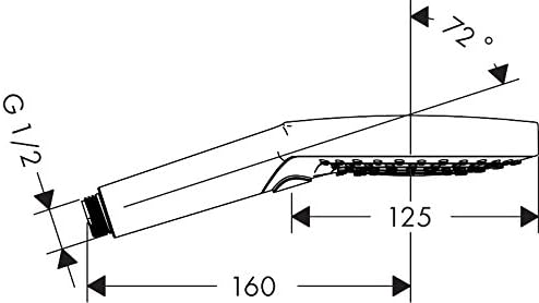 Duschkopf Raindance Select S 120, Mattschwarz 3 Strahlarten