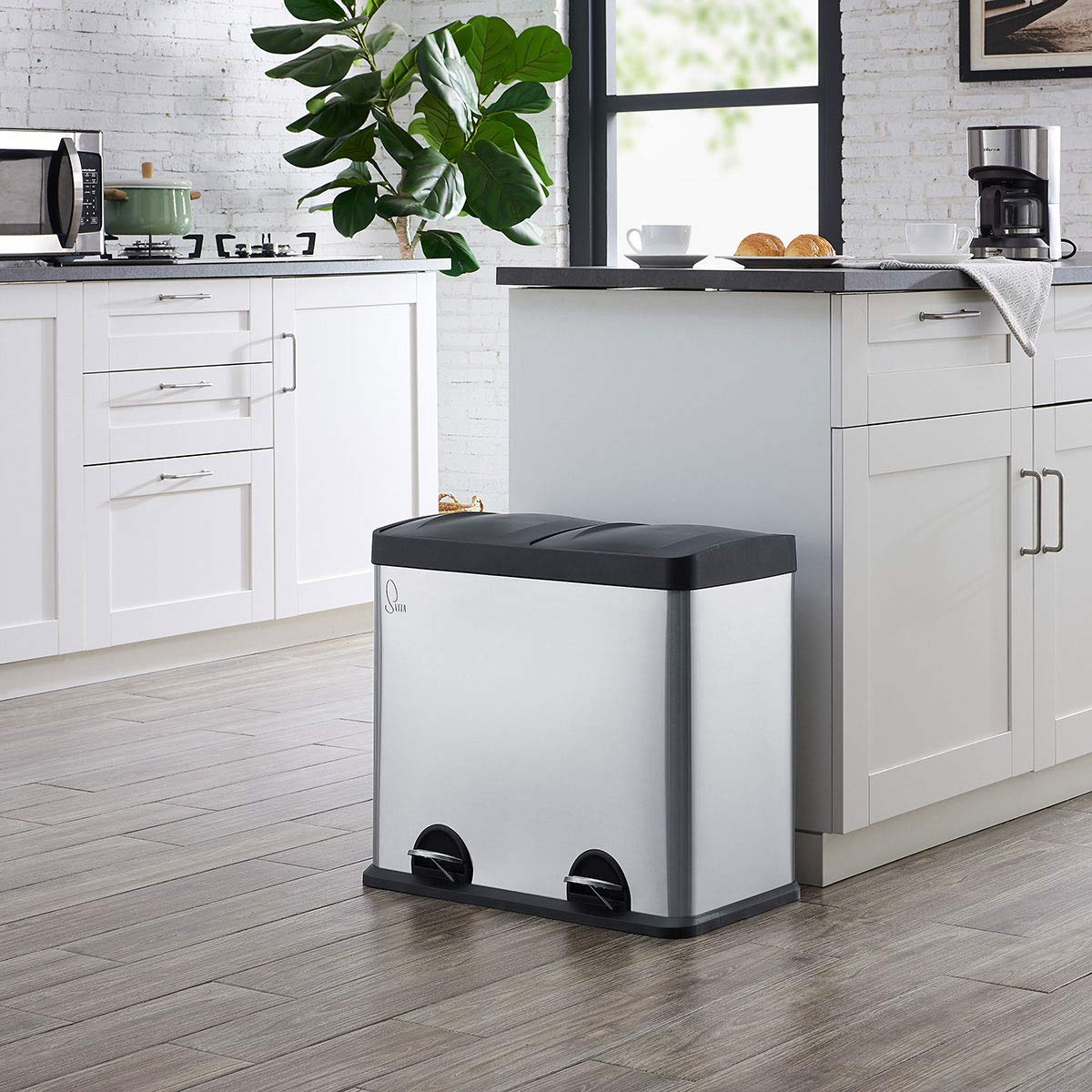 Mülleimer T2X24, Silber