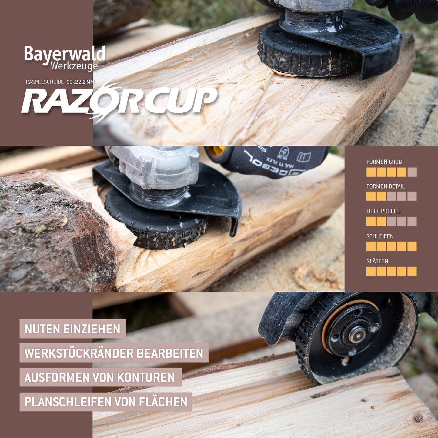 RazorCup Raspelscheibe, Raspelscheibe RazorCup Ø 90 mm