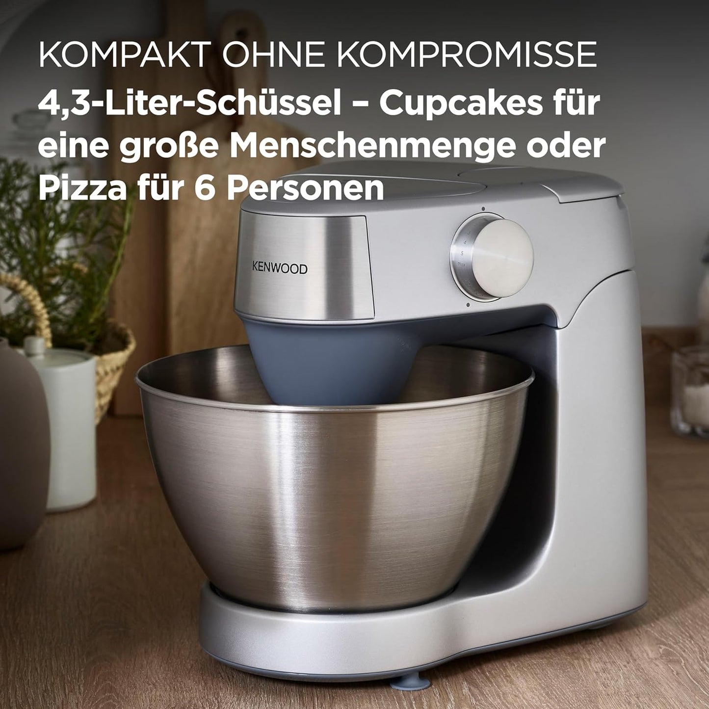 Prospero+ Küchenmaschine mit Zubehör (10-teilig), inkl. 10-teiligem Zubehörset Silber