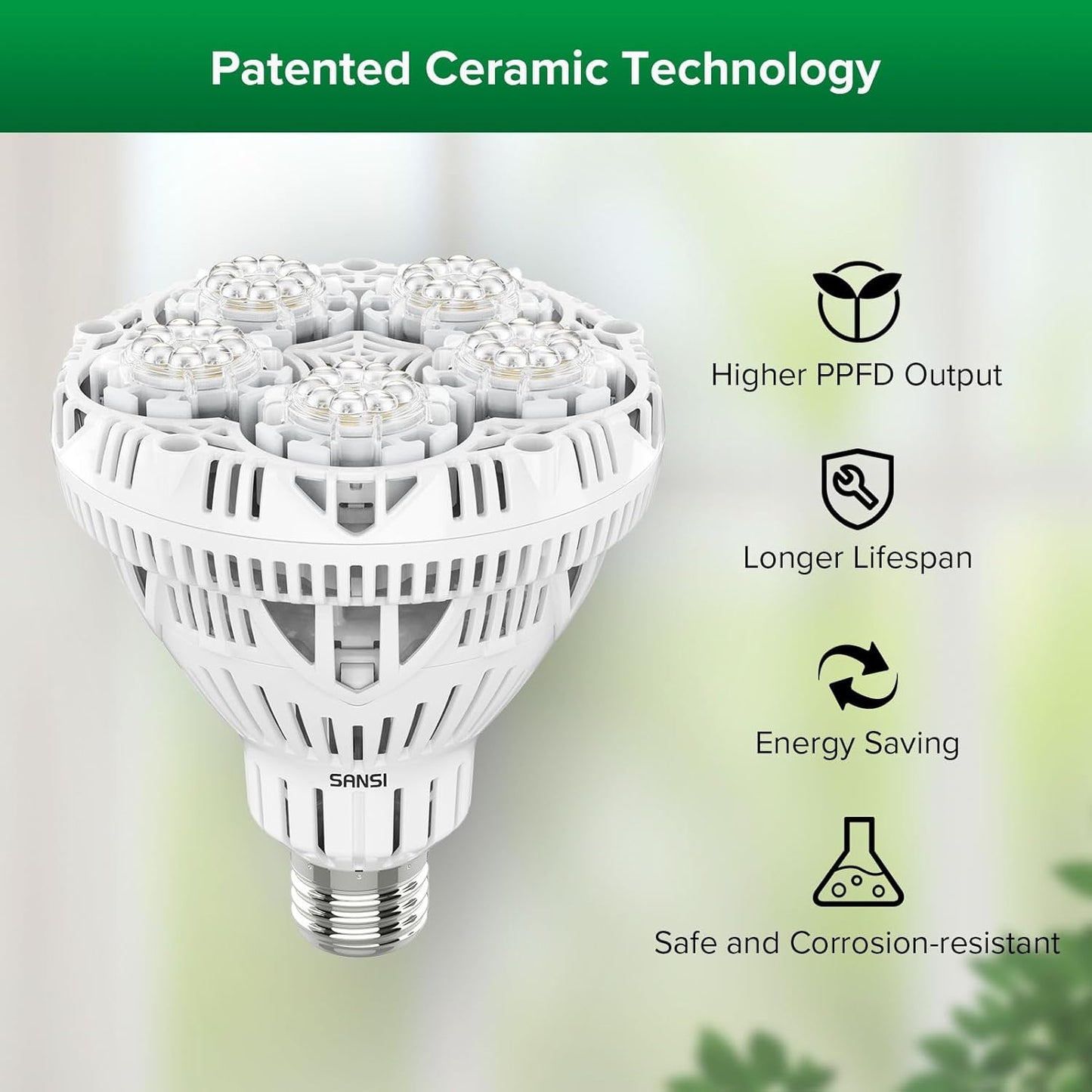 LED Pflanzenlampe Vollspektrum, 24w Blütezeit