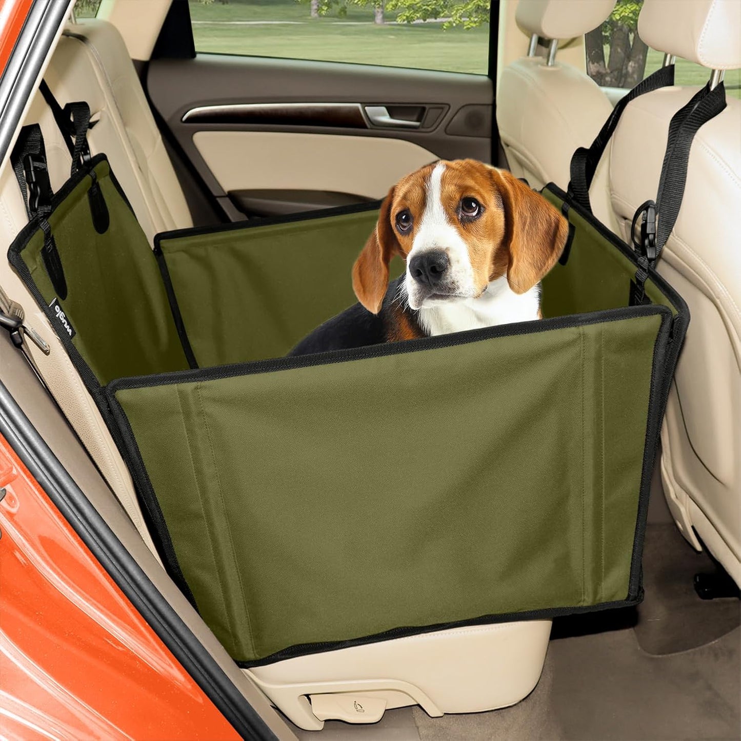 Hundeautositz für kleine/mittlere Hunde, M Khaki