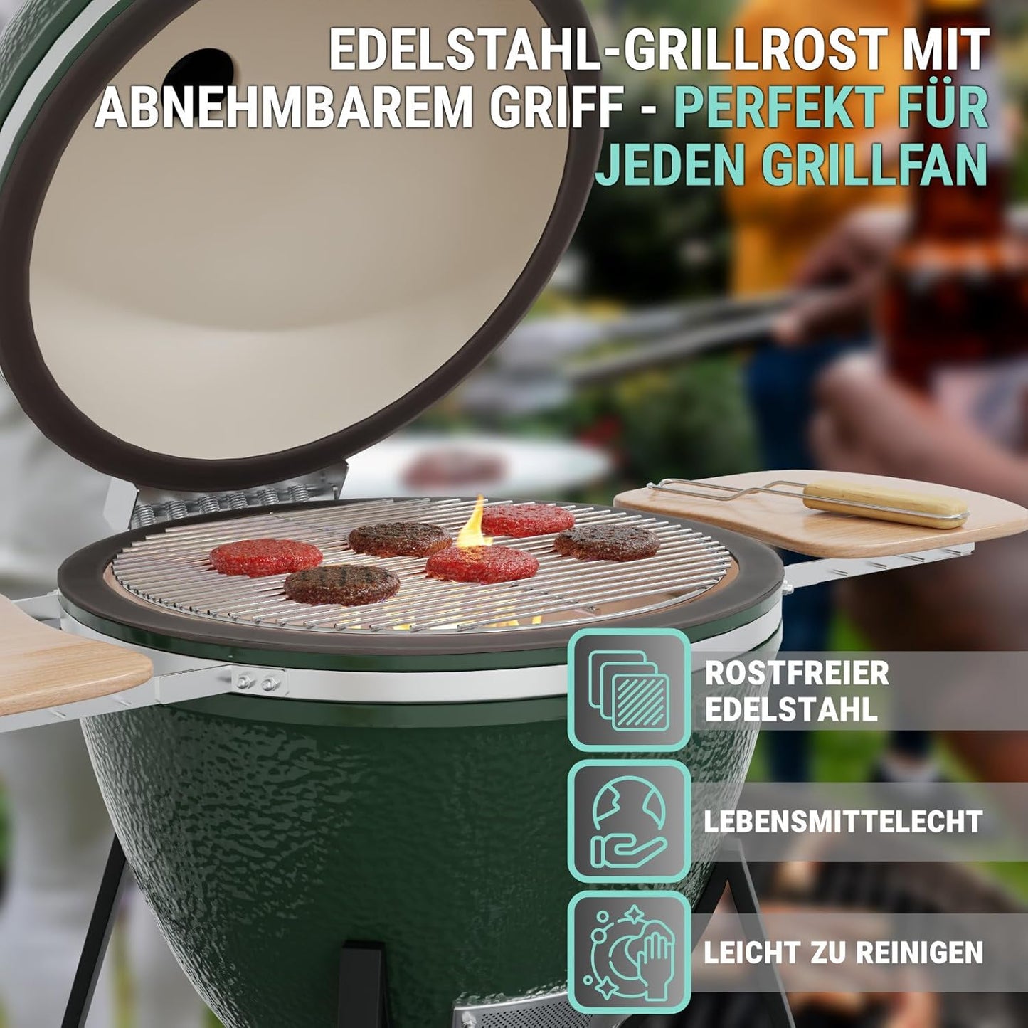 Runder Edelstahl Grillrost, Rund Ø54,5cm