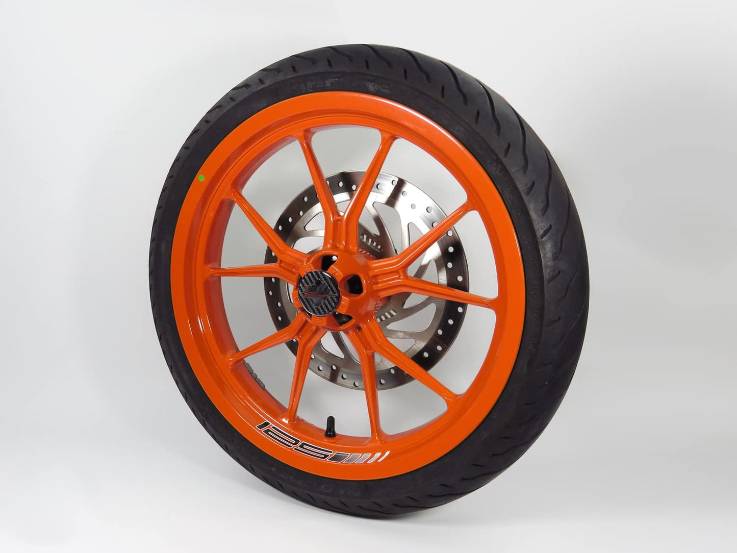 Felgenbett Aufkleber für KTM 125 Duke, 125 Duke - schwarz / weiß