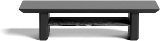Ergonomischer Monitorständer & Dual-Screen Riser, Schwarzes Holz Small | 47cm