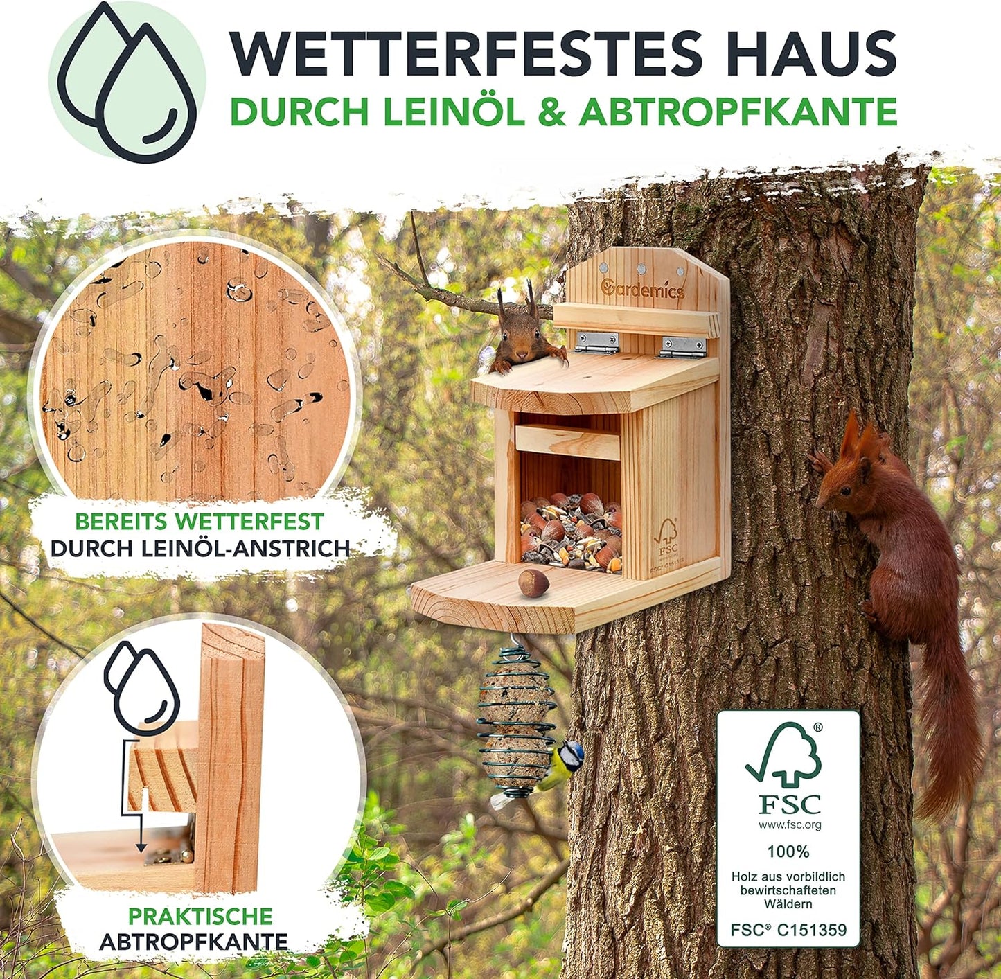 Eichhörnchen Futterhaus