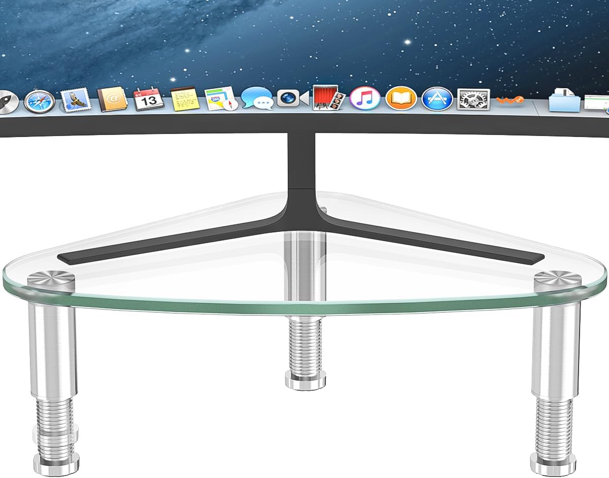 Ergonomischer Monitor- und Laptopständer, Klar
