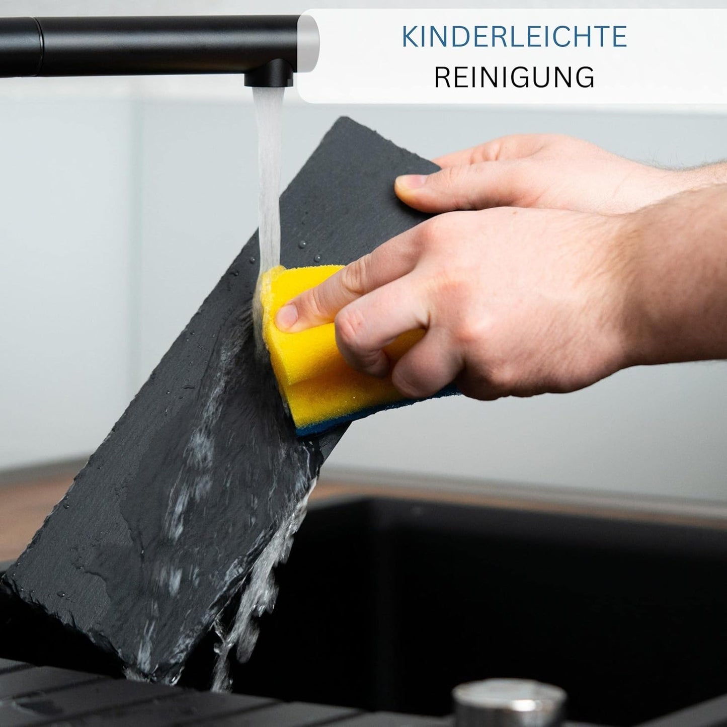 Naturschiefer-Servierplatten-Set, 30x30cm, 2 Stück