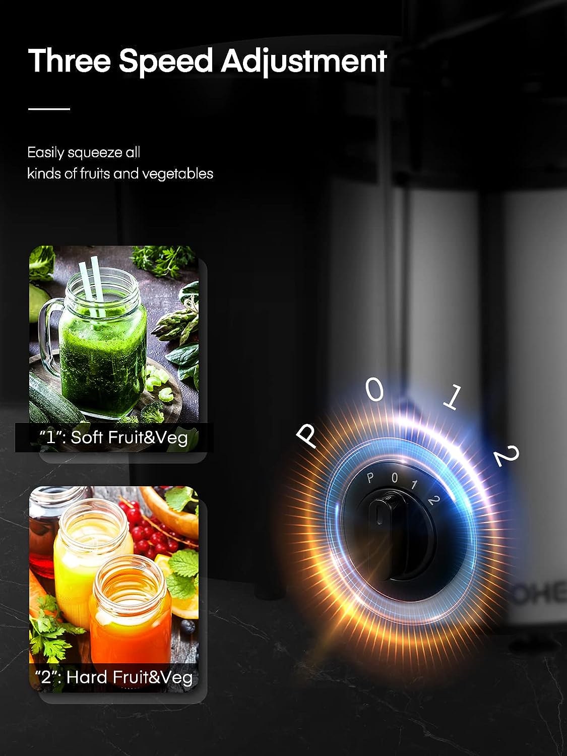 Zentri­fugal­entsafter, Silber