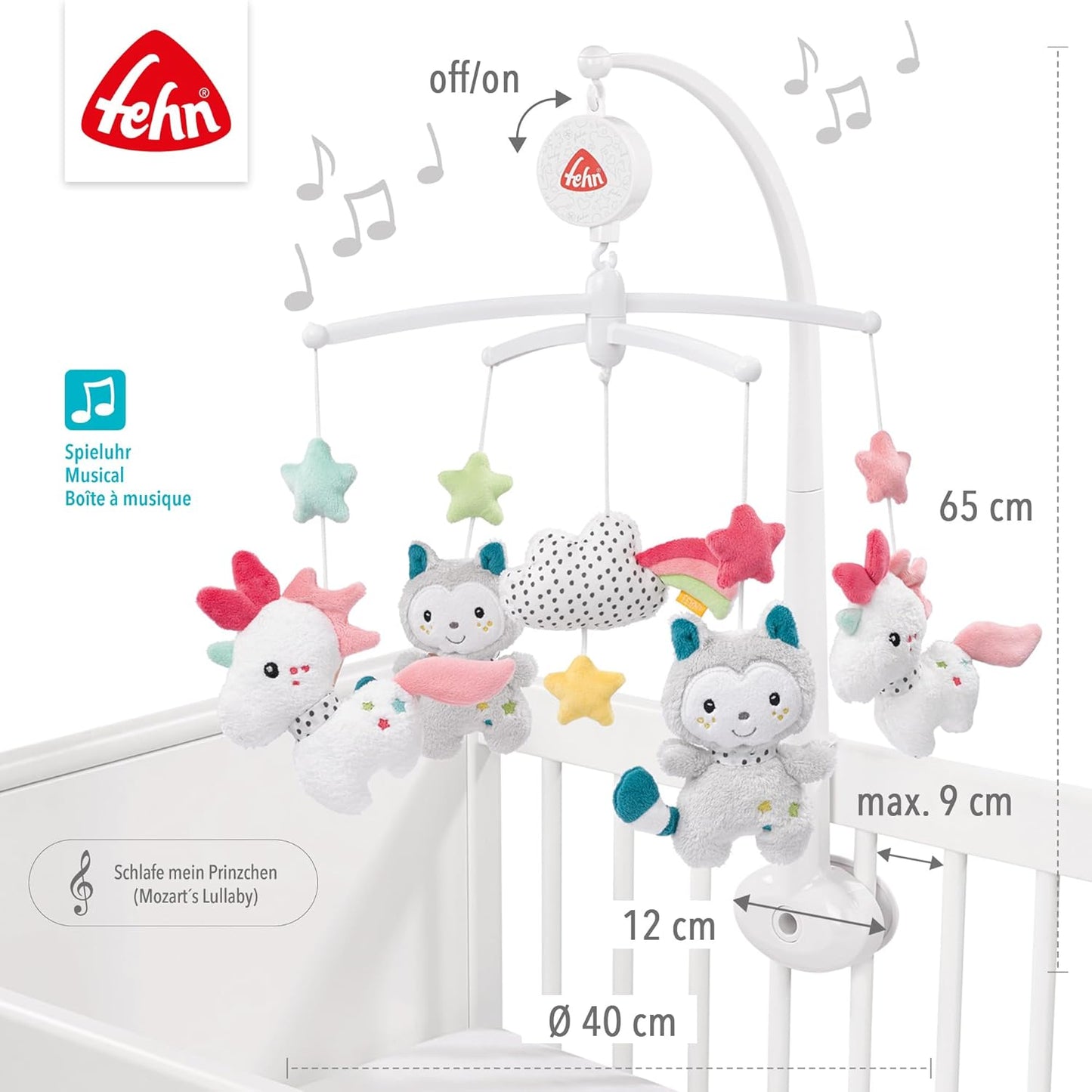 Musik-Mobile mit Spieluhr für Babys, Aiko & Yuki