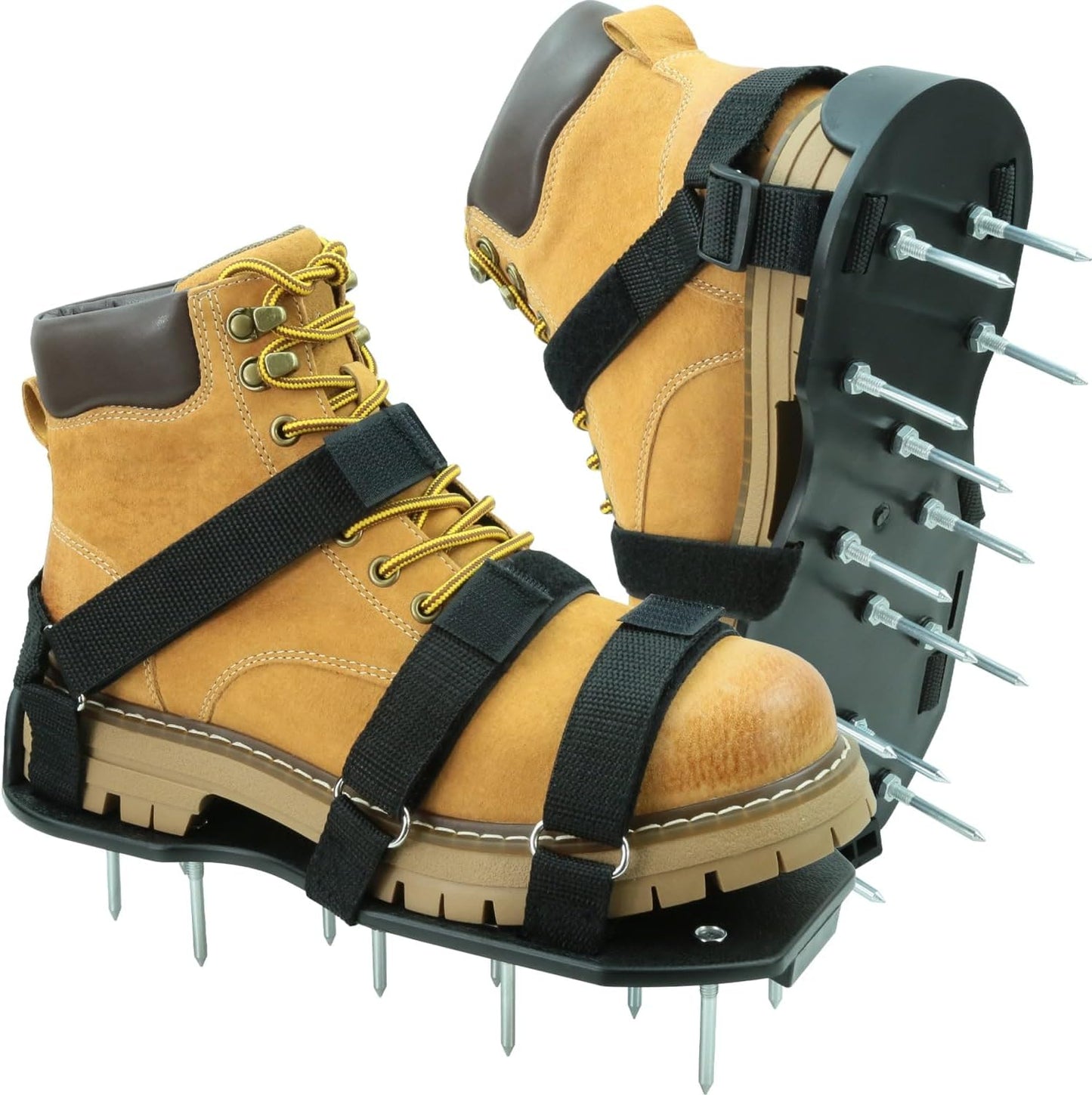 Rasenlüfterschuhe mit 13 Spikes, ohne Edelstahlschaufel Schwarz