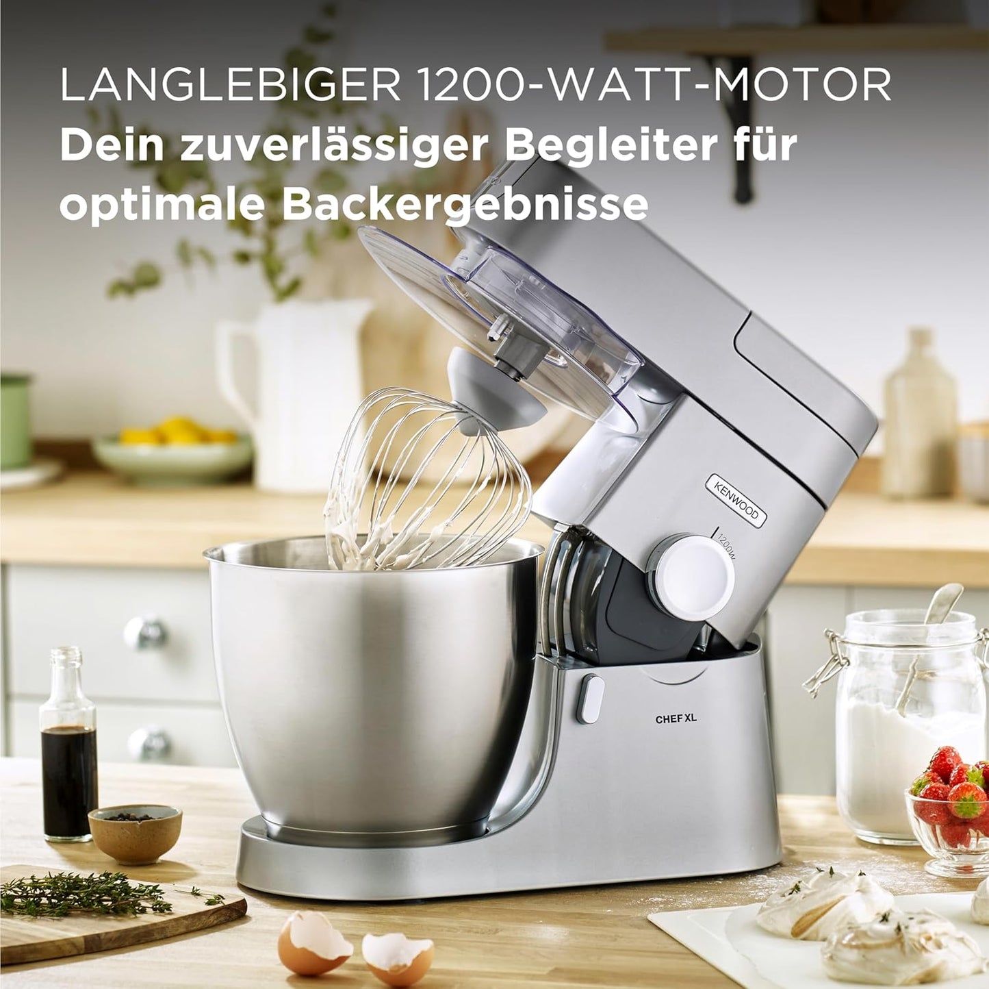 Chef XL KVL4100S Küchenmaschine, silberne 6,7L Schüssel