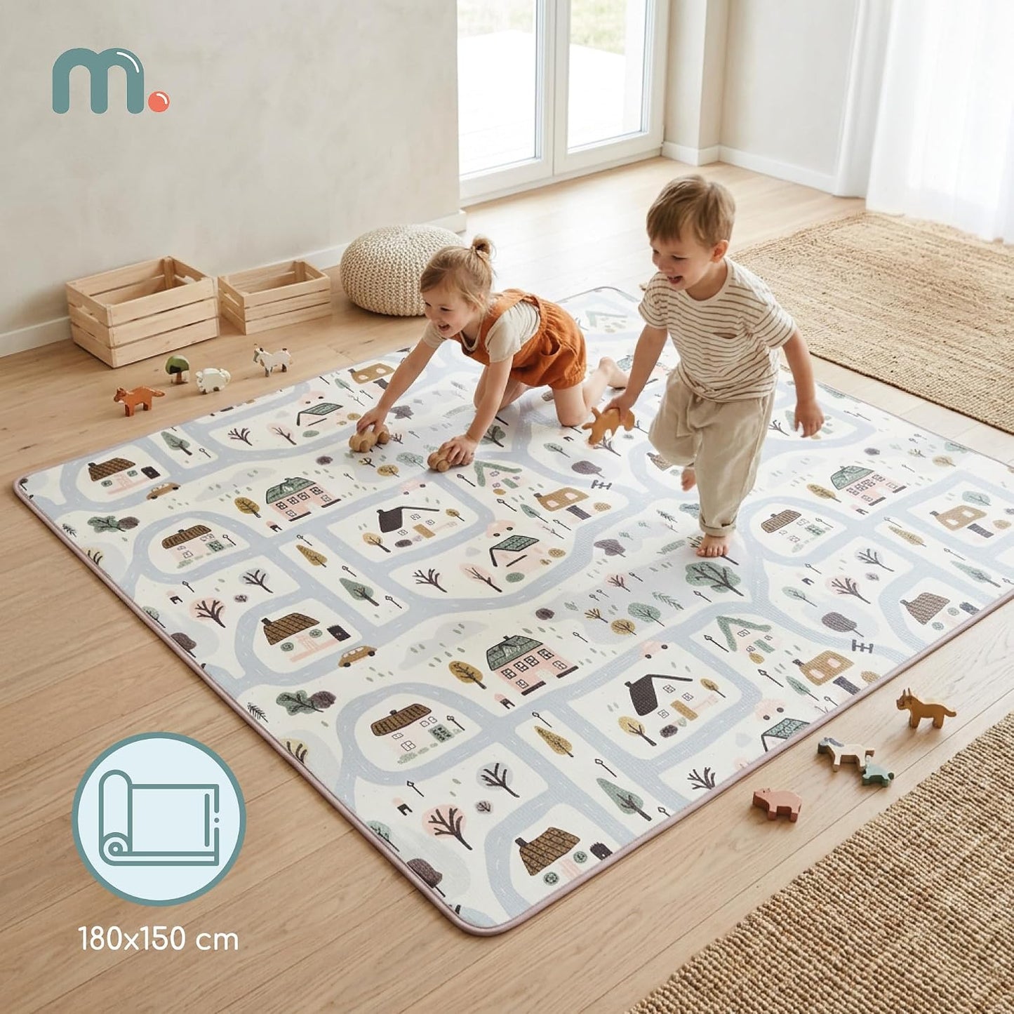 Doppelseitige XPE Spielmatte, Beżowy
