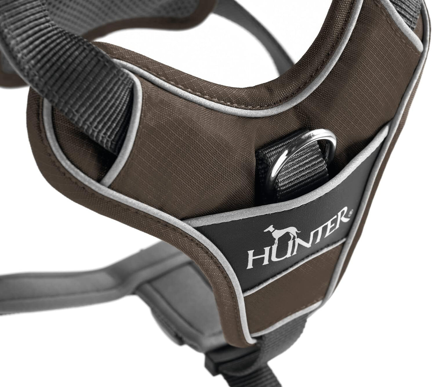 Atmungsaktives Hundegeschirr Divo, 52 - 68 cm braun/grau