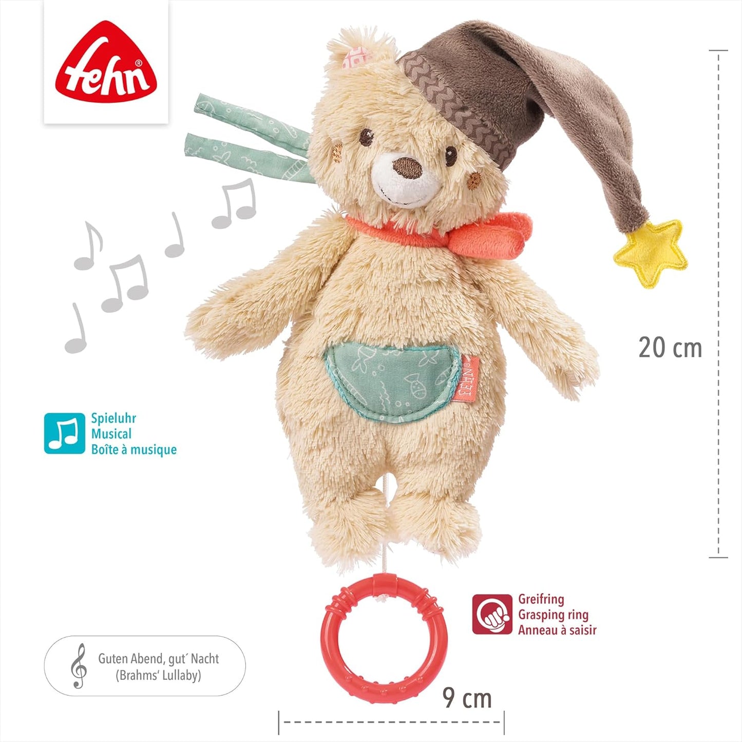 Mini-Spieluhr Bär mit Brahms Wiegenlied, Bär