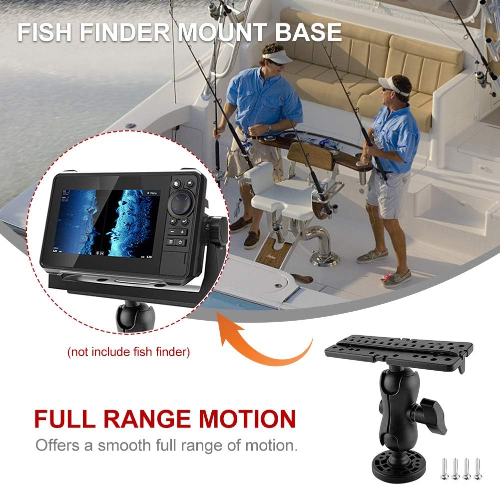 Echolot Montagefuss 360° drehbar für Fishfinder, Schwarz