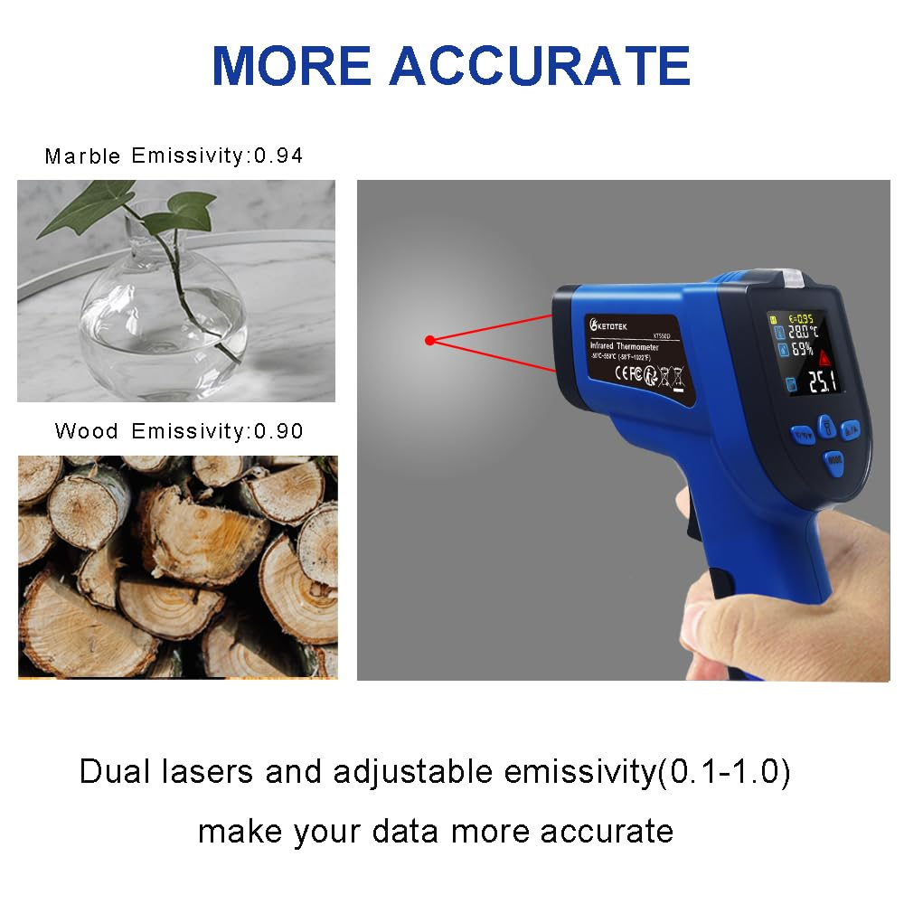 Infrarot Thermometer, Dual-Laser