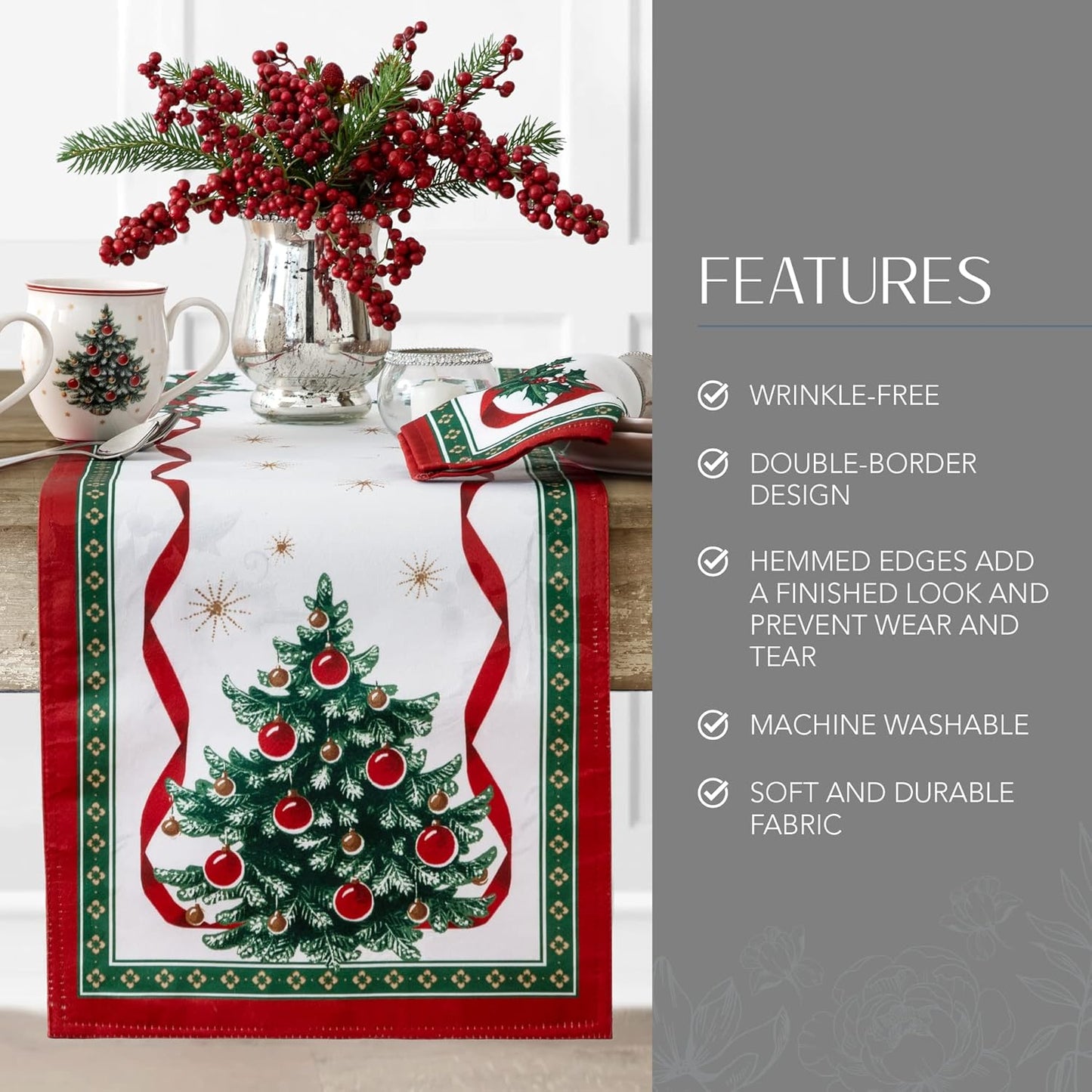 Weihnachtstischläufer, 13"x70" (Table Runner)