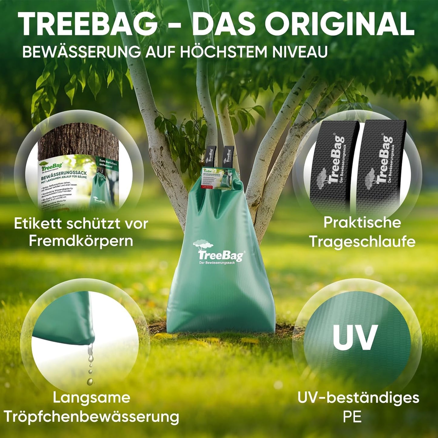Baumbewässerungssack 2er-Set, 100 l 2