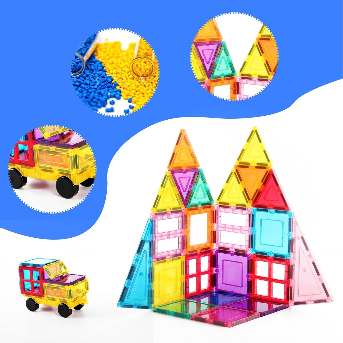 Magnet-Bausteine Set, 60pc w. car