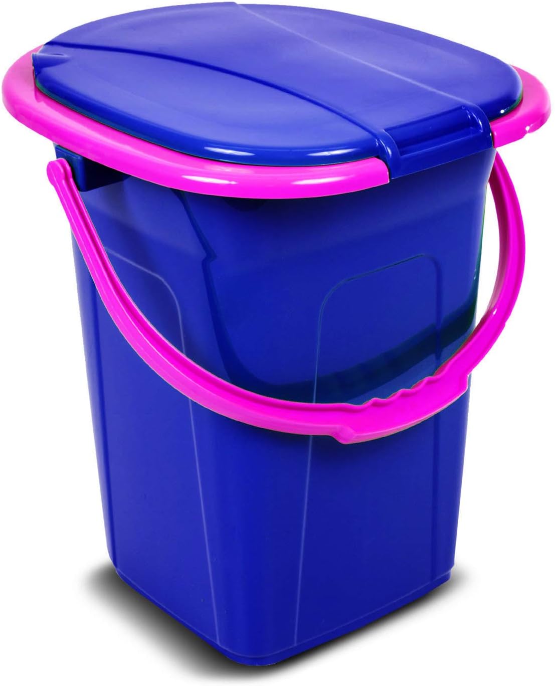 Mobile Campingtoilette, Blau / Rosa