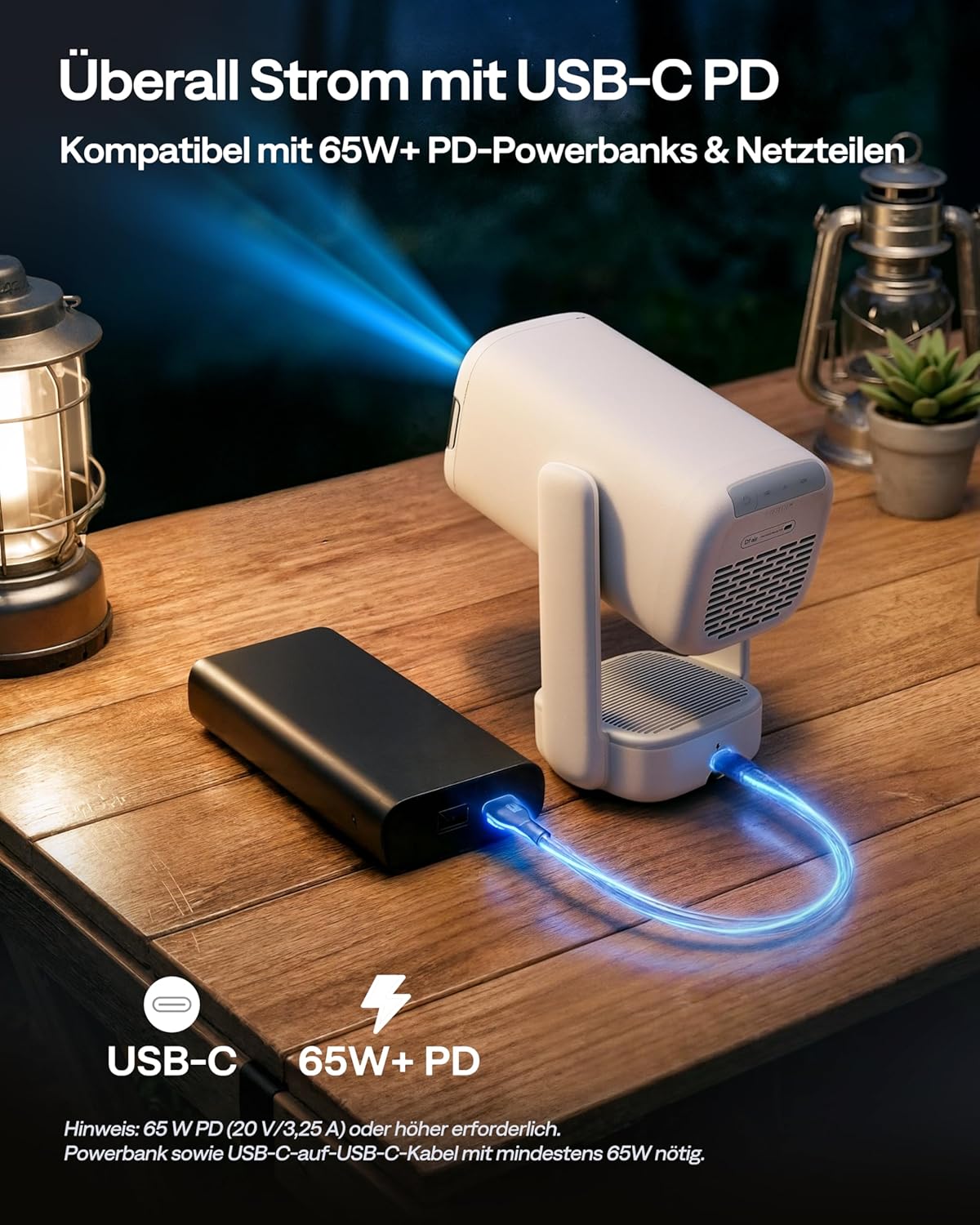 D1 air Smart Beamer mit Apps & 4K-Unterstützung, Weiss