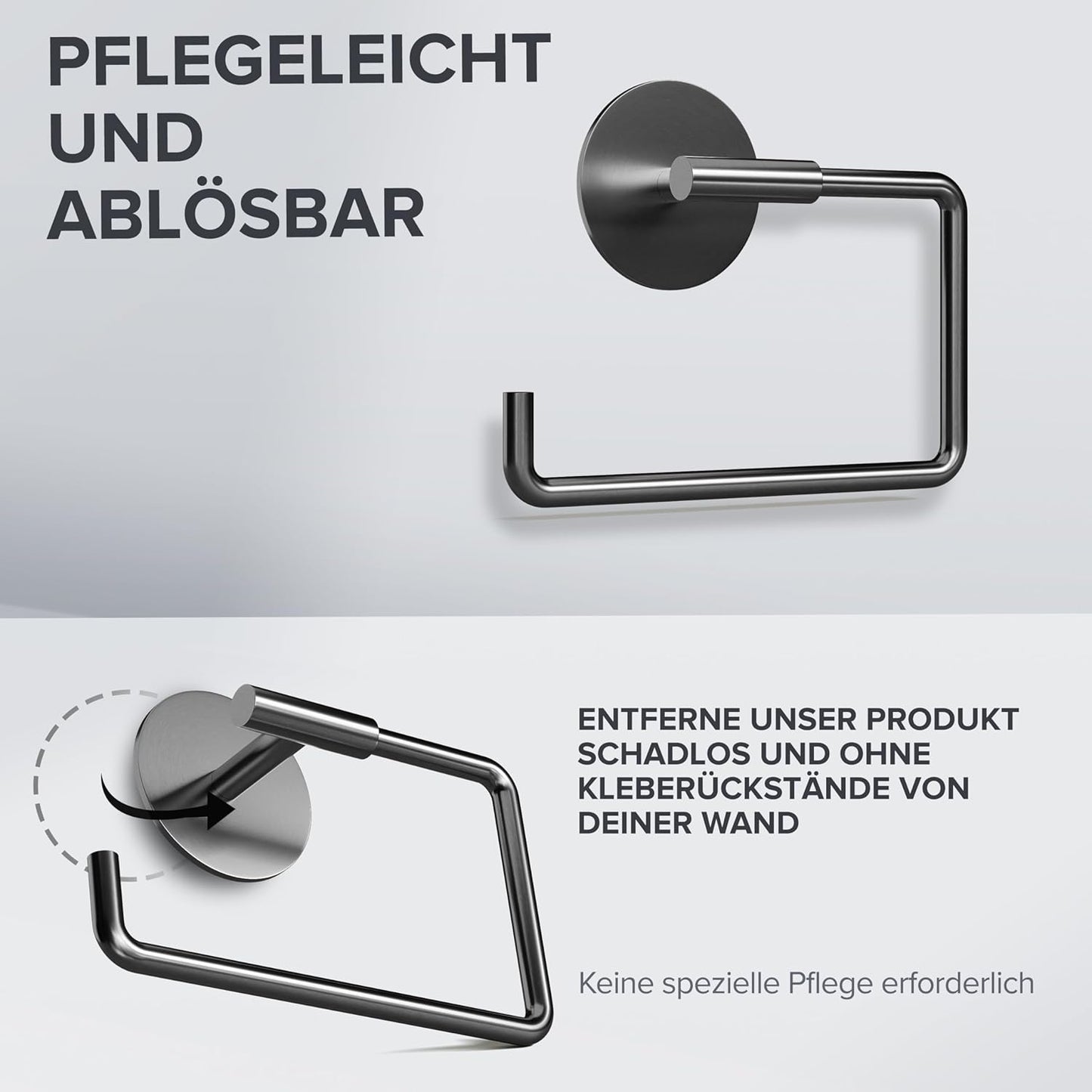Selbstklebender Toilettenpapierhalter Skardstind, Gunmetal Zum Kleben