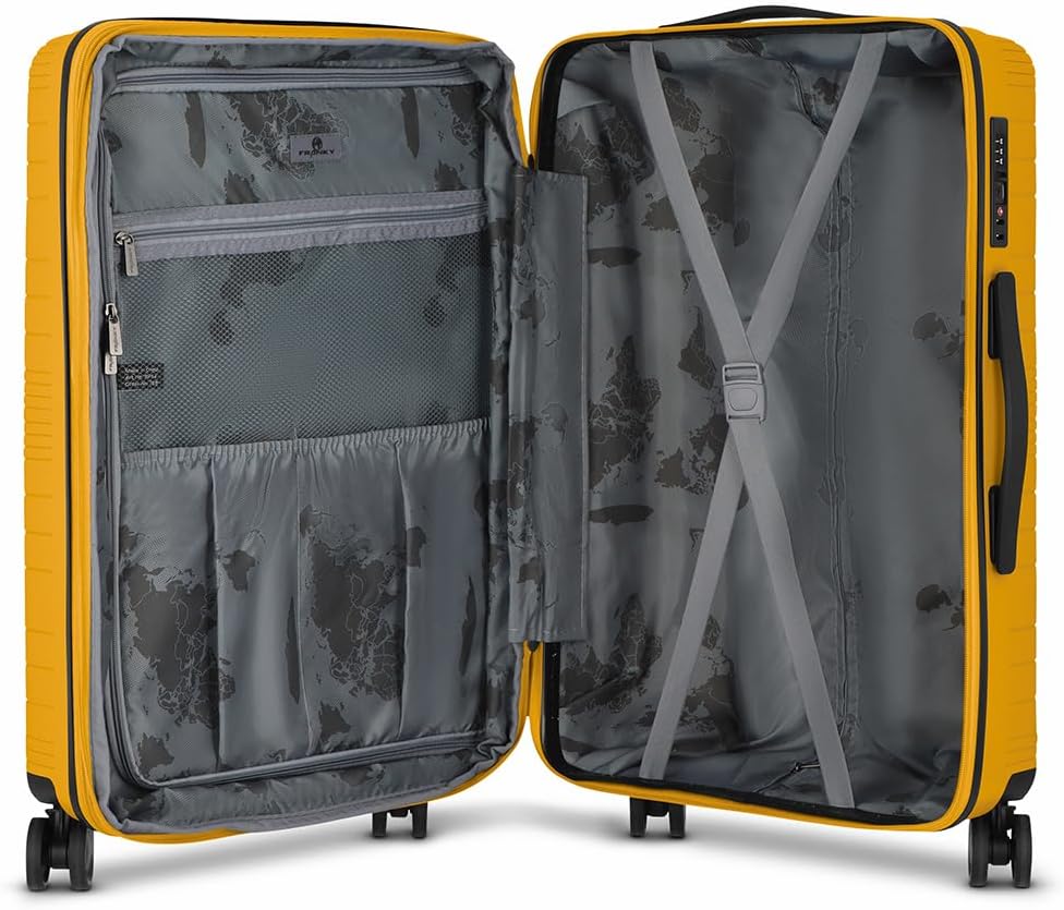Hartschalen-Trolley mit TSA-Schloss, 65 cm, Yellow Koffer M 65 cm erweiterbar
